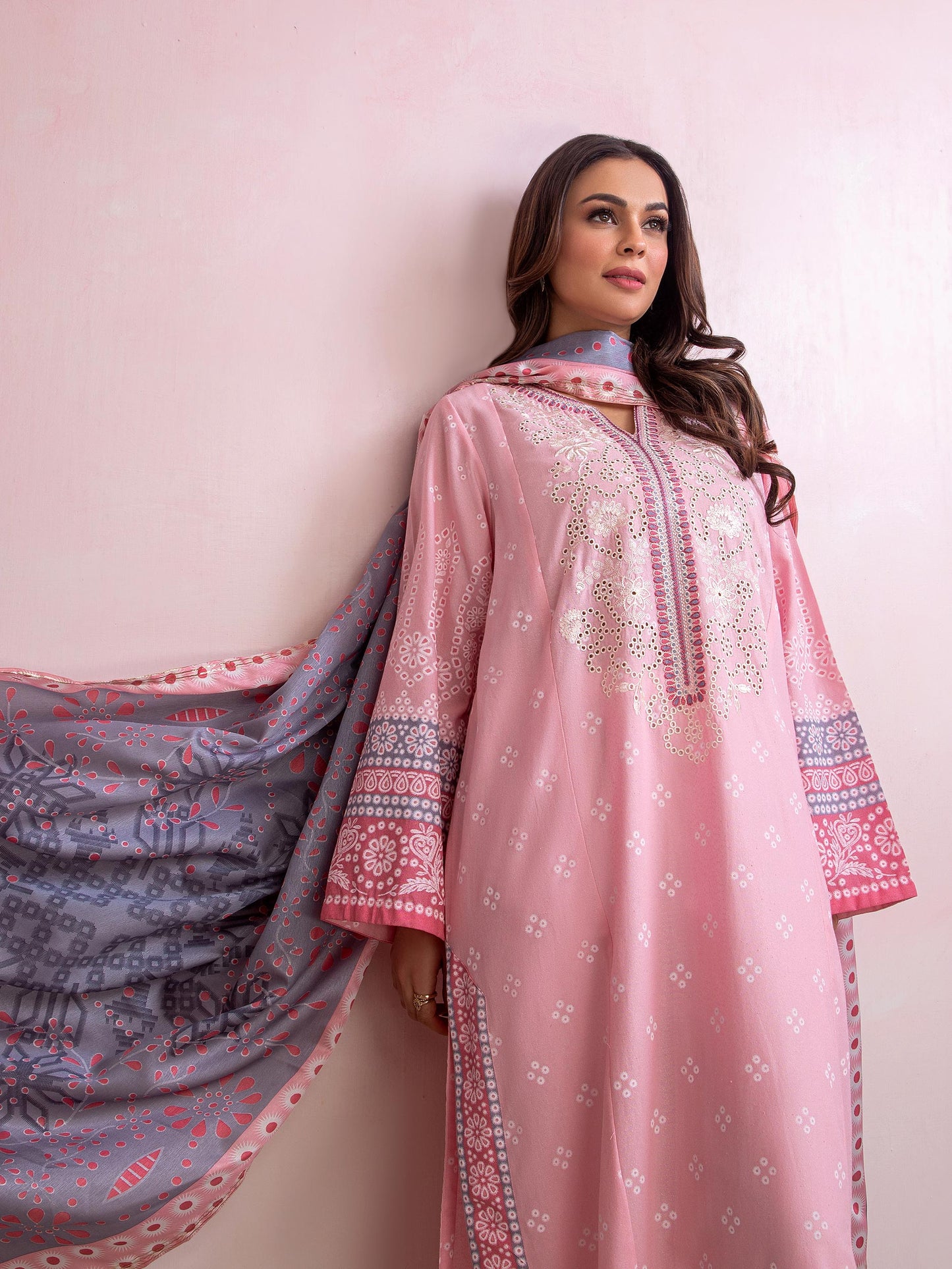 2 Piece Karandi Suit-Embroidered (Pret)