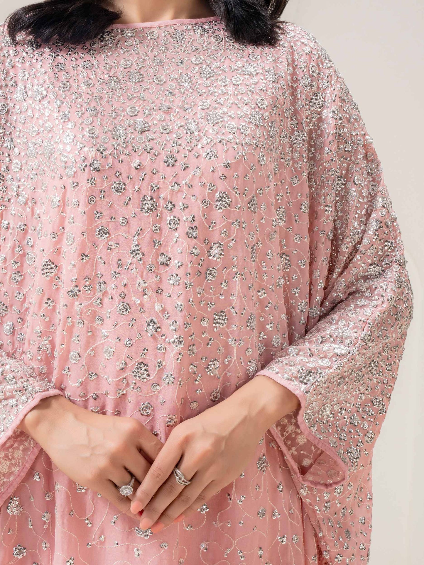 2 Piece Chiffon Suit-Embellished (Pret)