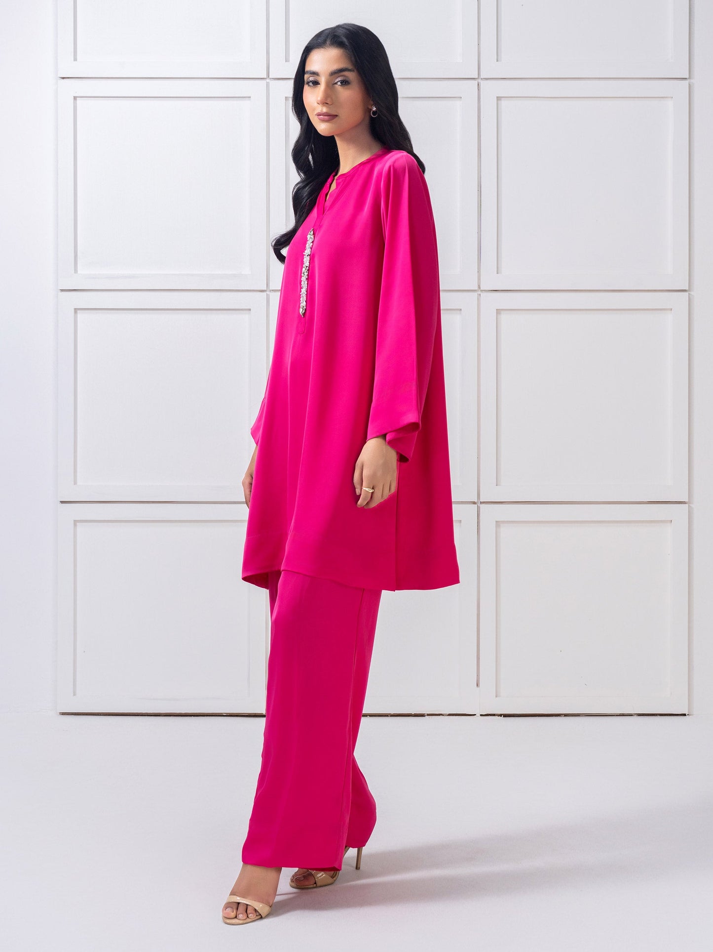 Silk Co-Ord Set-Embellished (Pret)