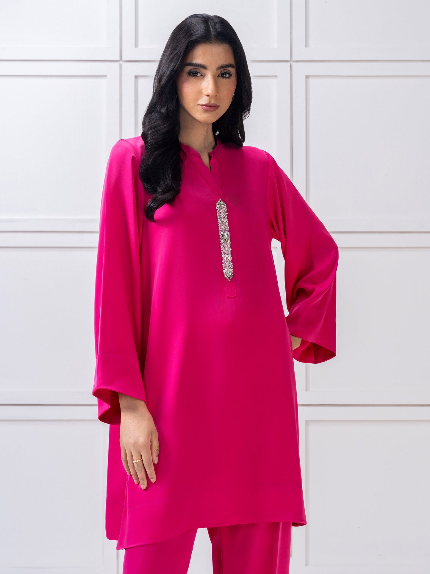 Silk Co-Ord Set-Embellished (Pret)