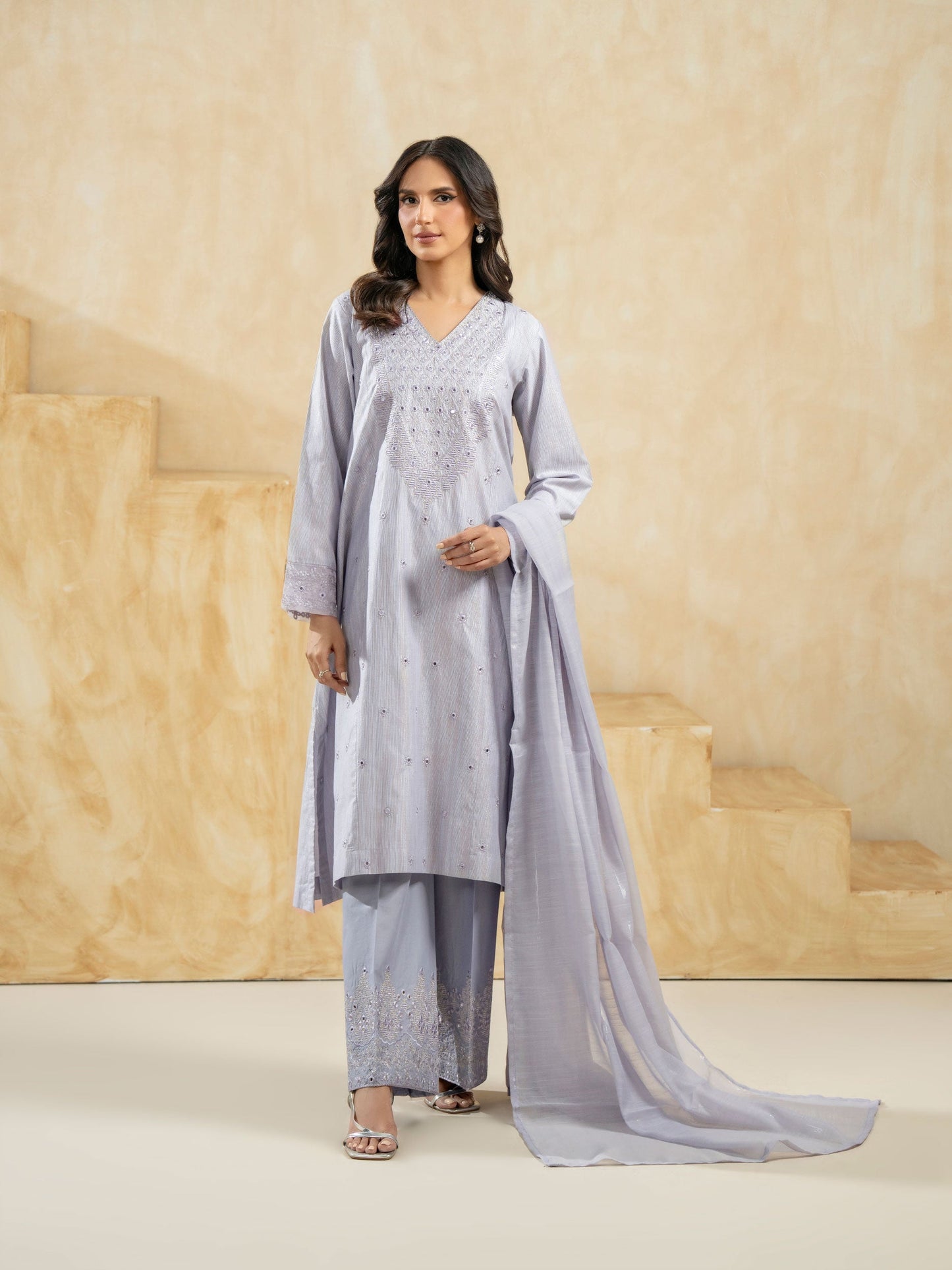 3 Piece Missouri Suit-Embroidered (Pret)