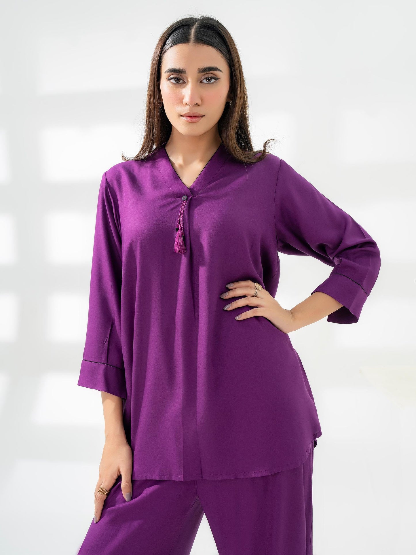 Crepe Co-Ord Set-Dyed (Pret)