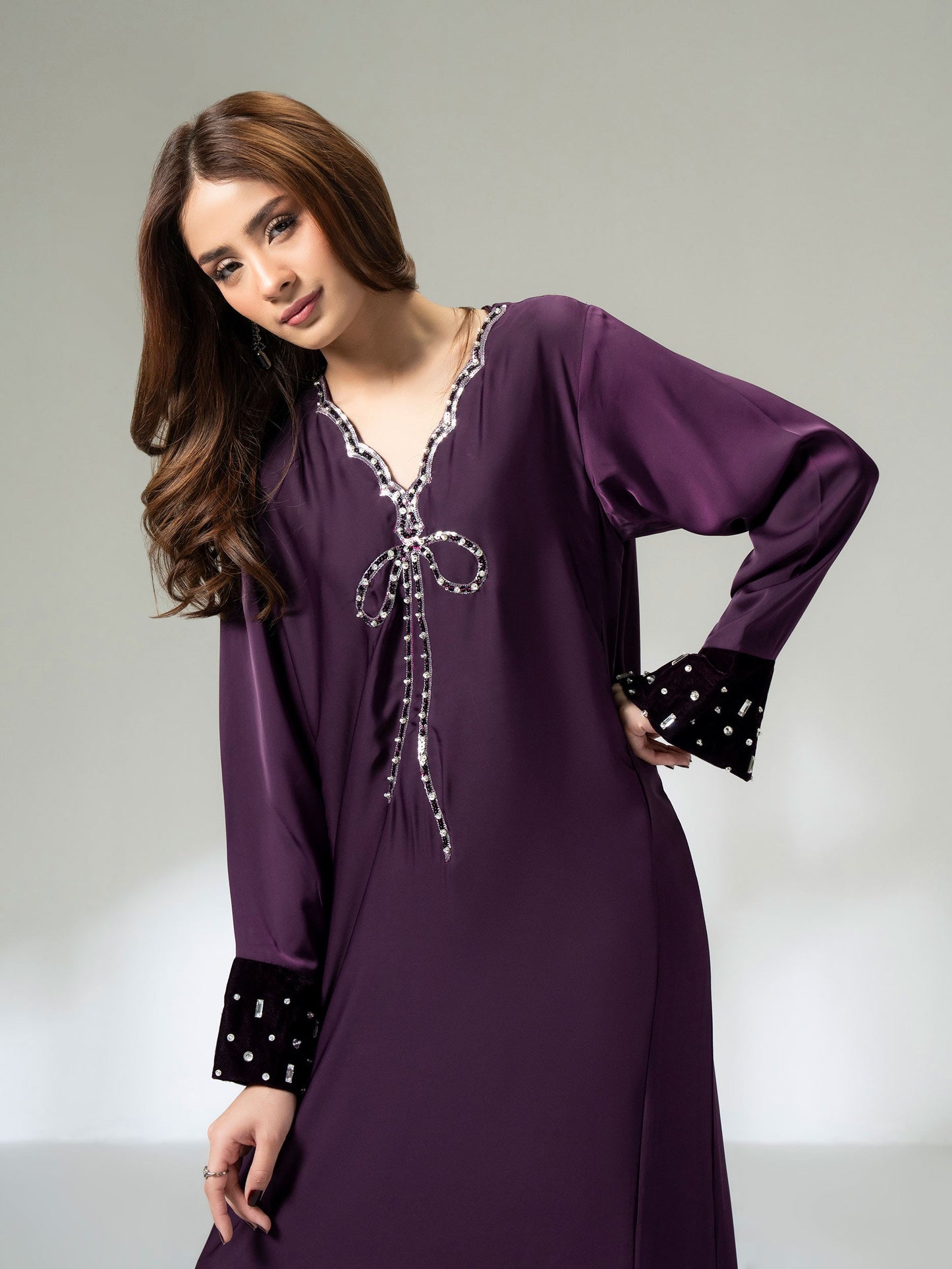 Silk Shirt-Embellished (Pret)