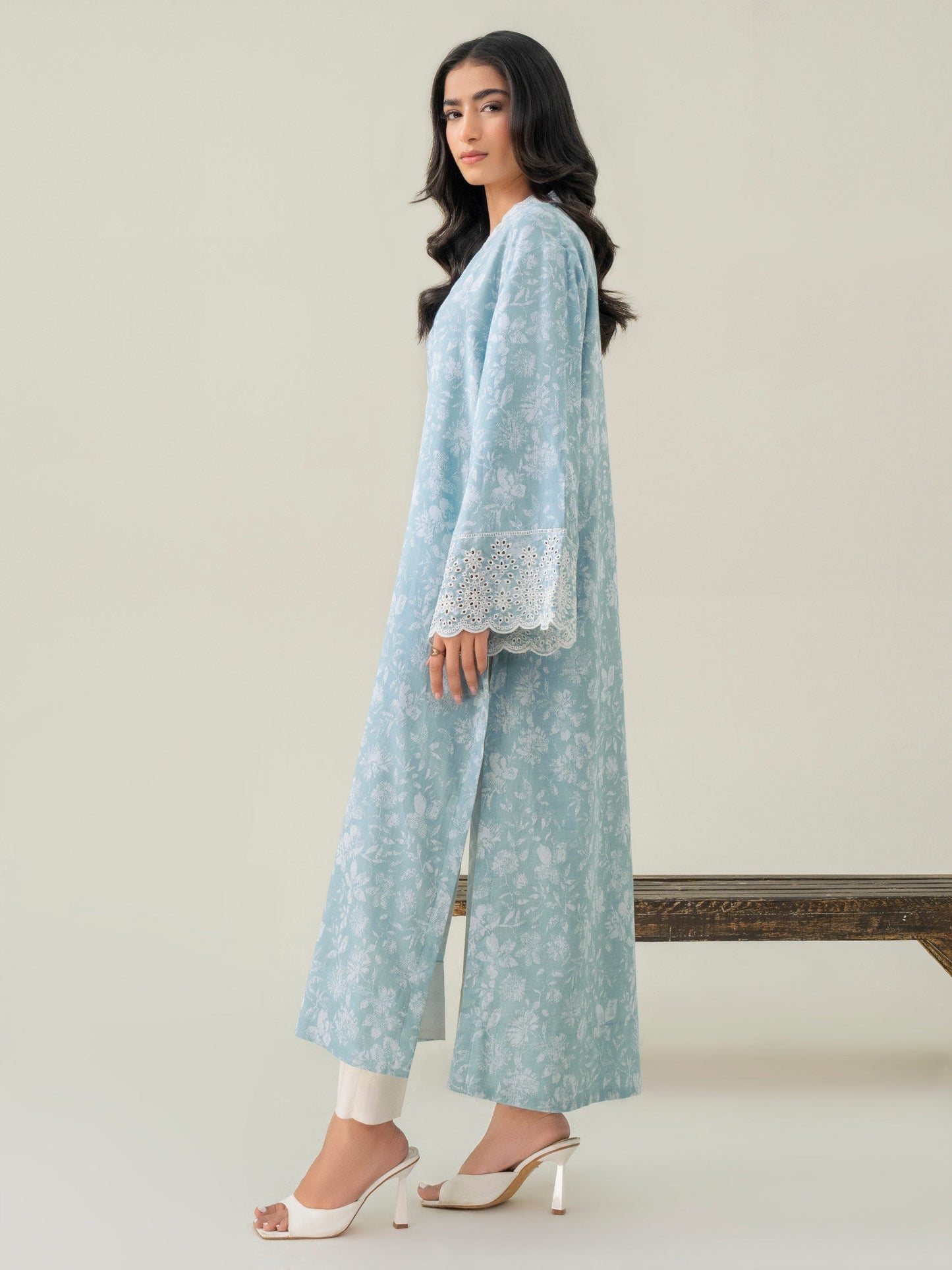2 Piece Jacquard Suit Embroidered (Pret)