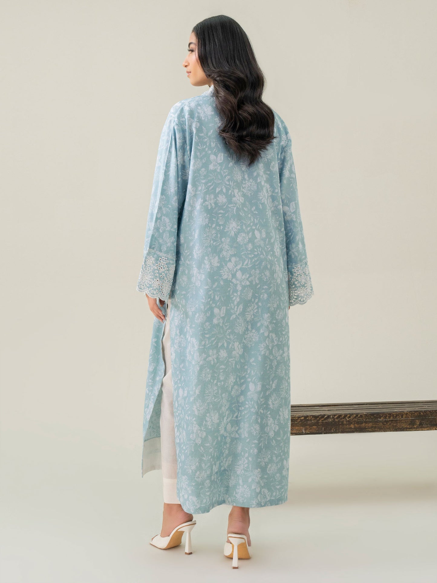 2 Piece Jacquard Suit Embroidered (Pret)