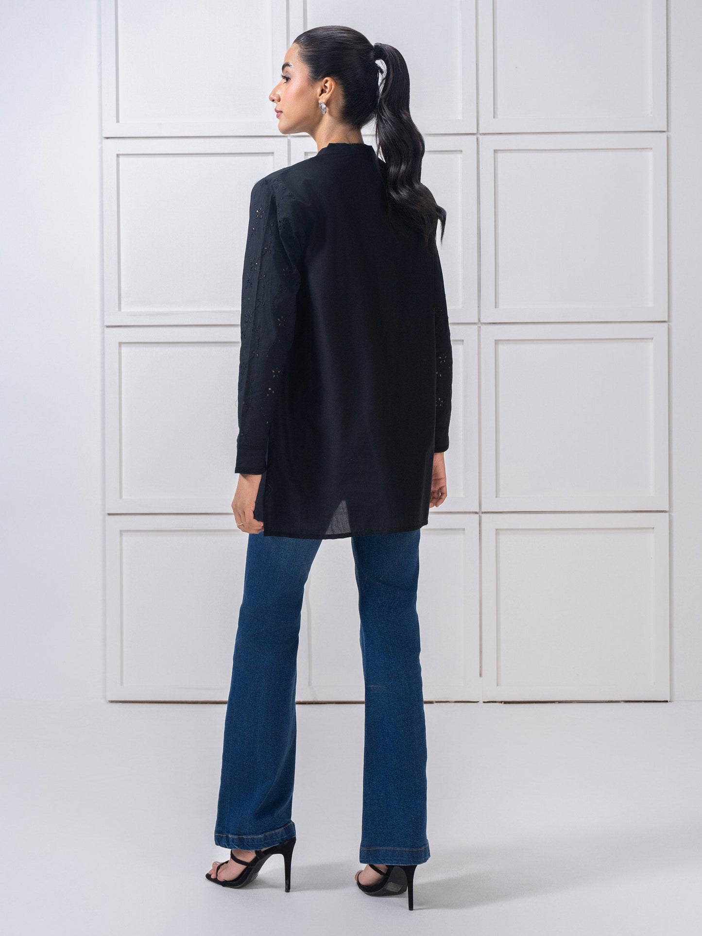 Cambric Top-Embroidered