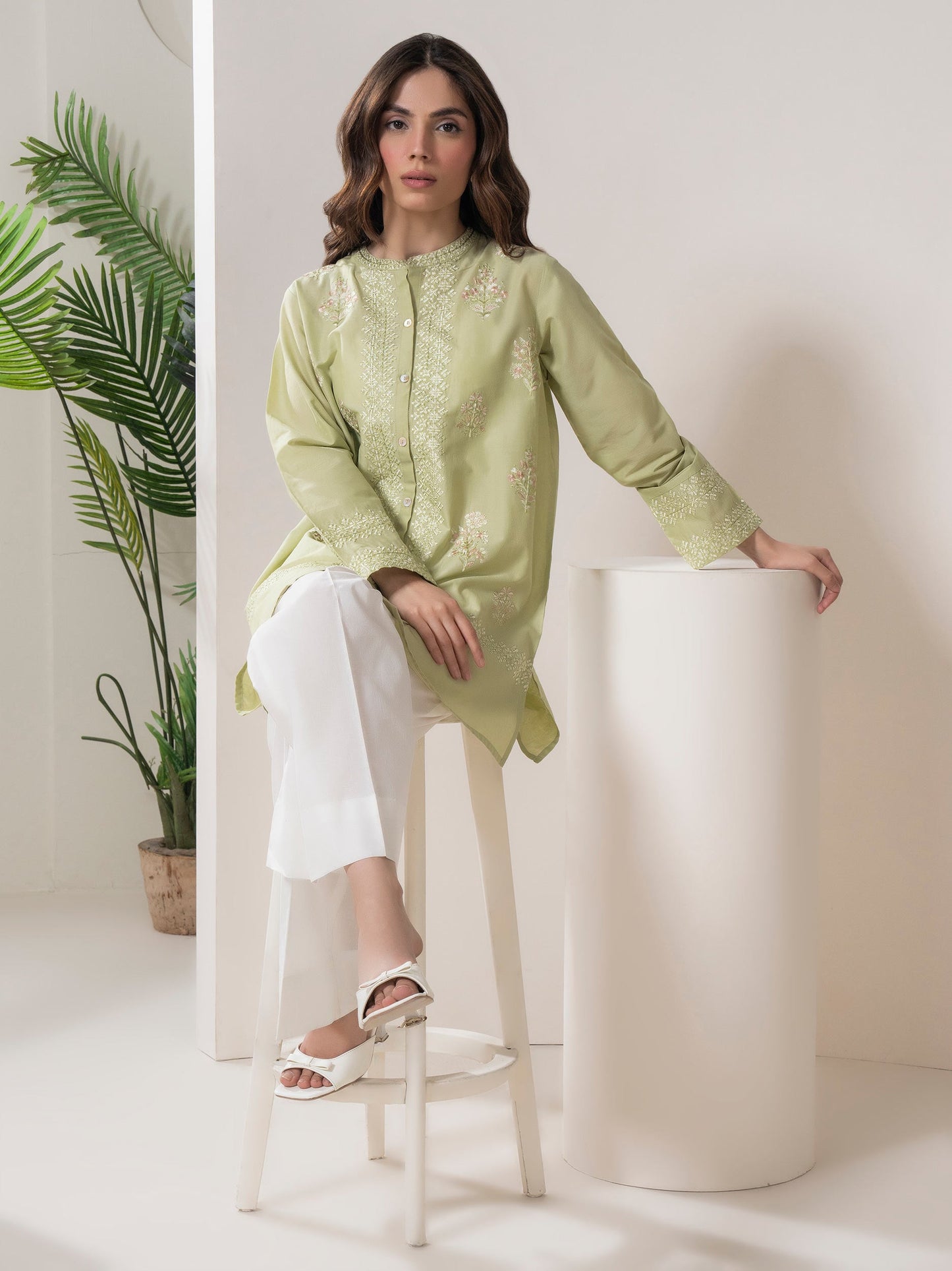Embroidered Lawn Top (Pret)