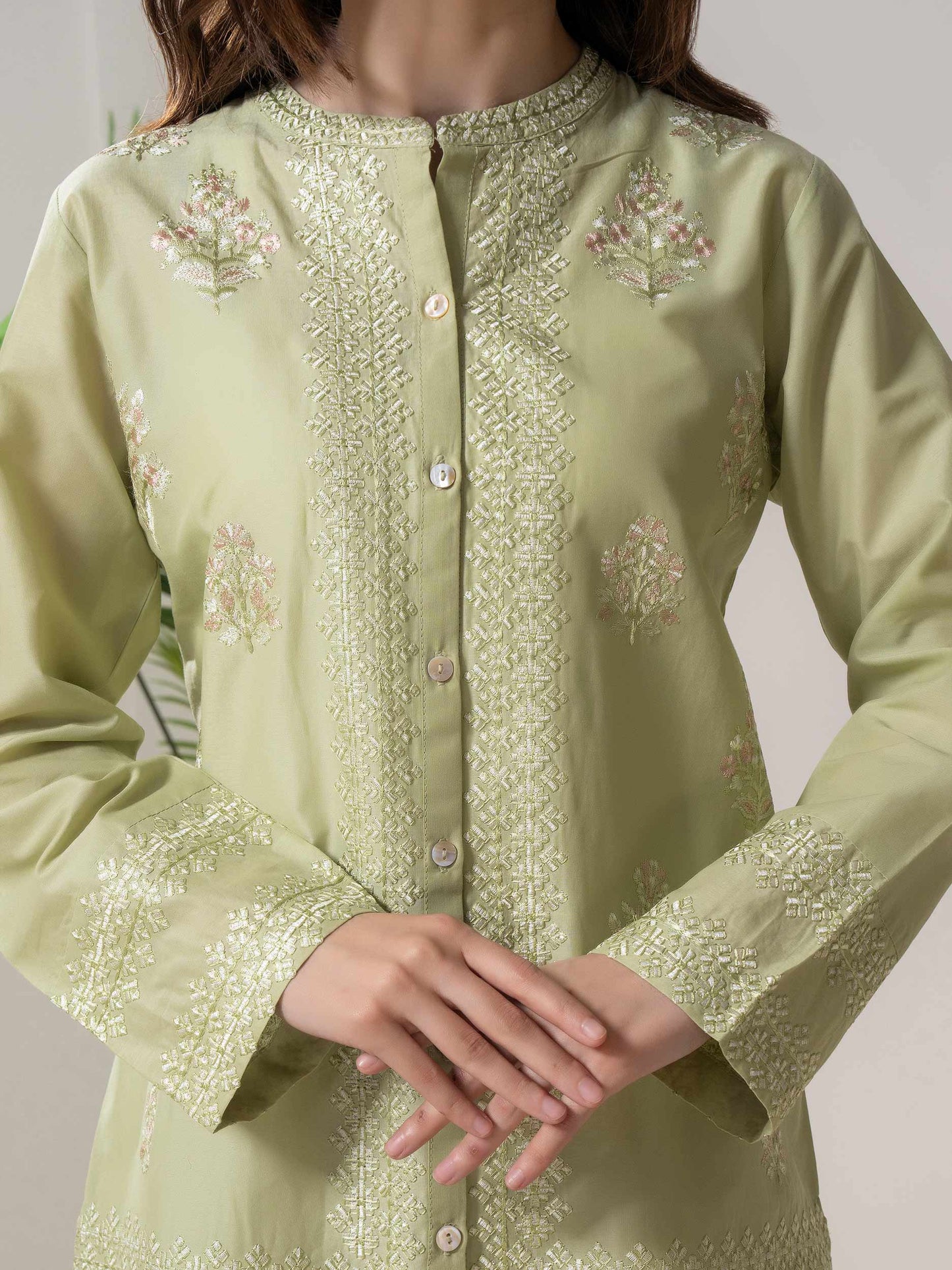 Embroidered Lawn Top (Pret)