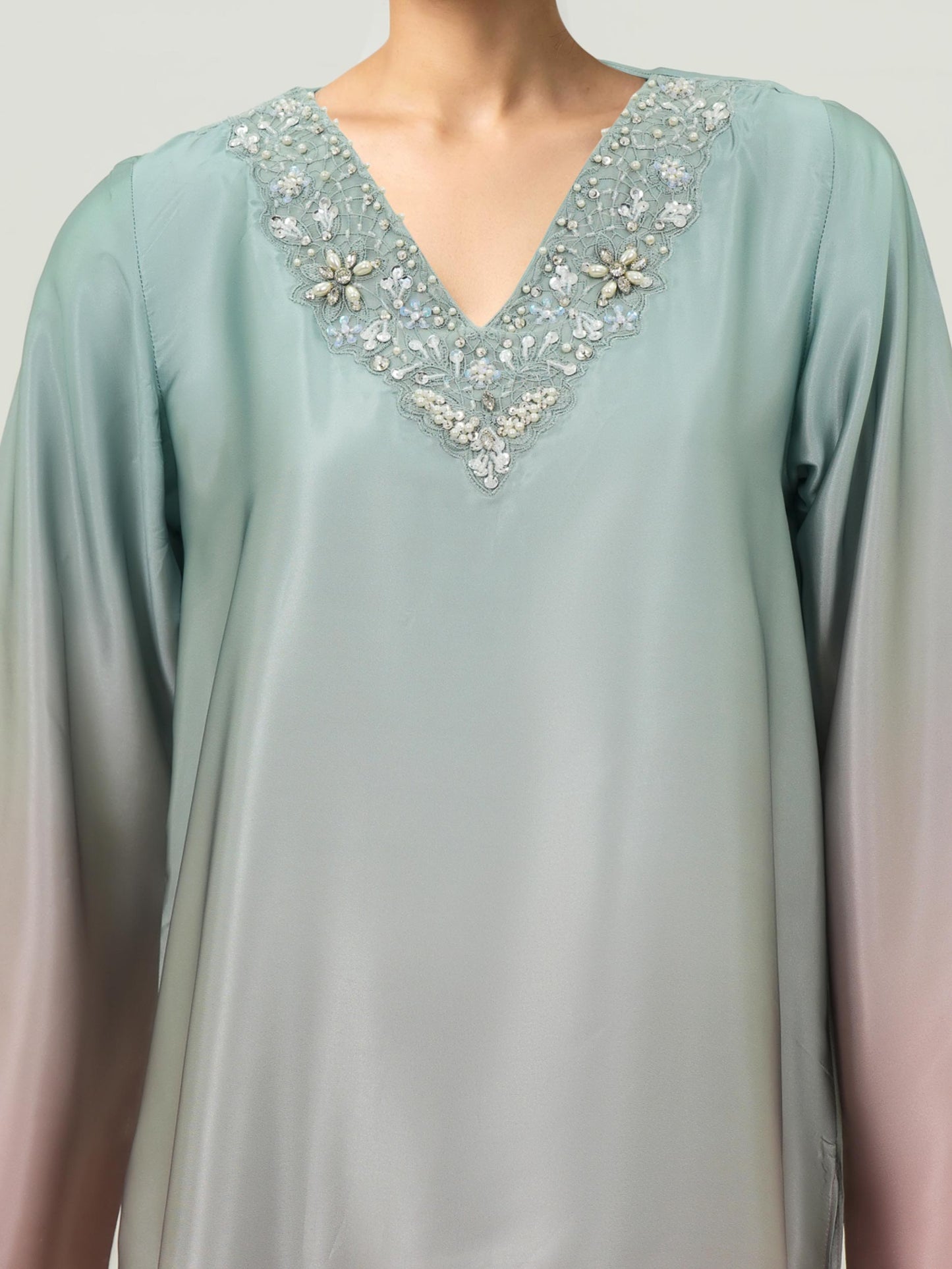 2 Piece Silk Suit- Embroidered (Pret)