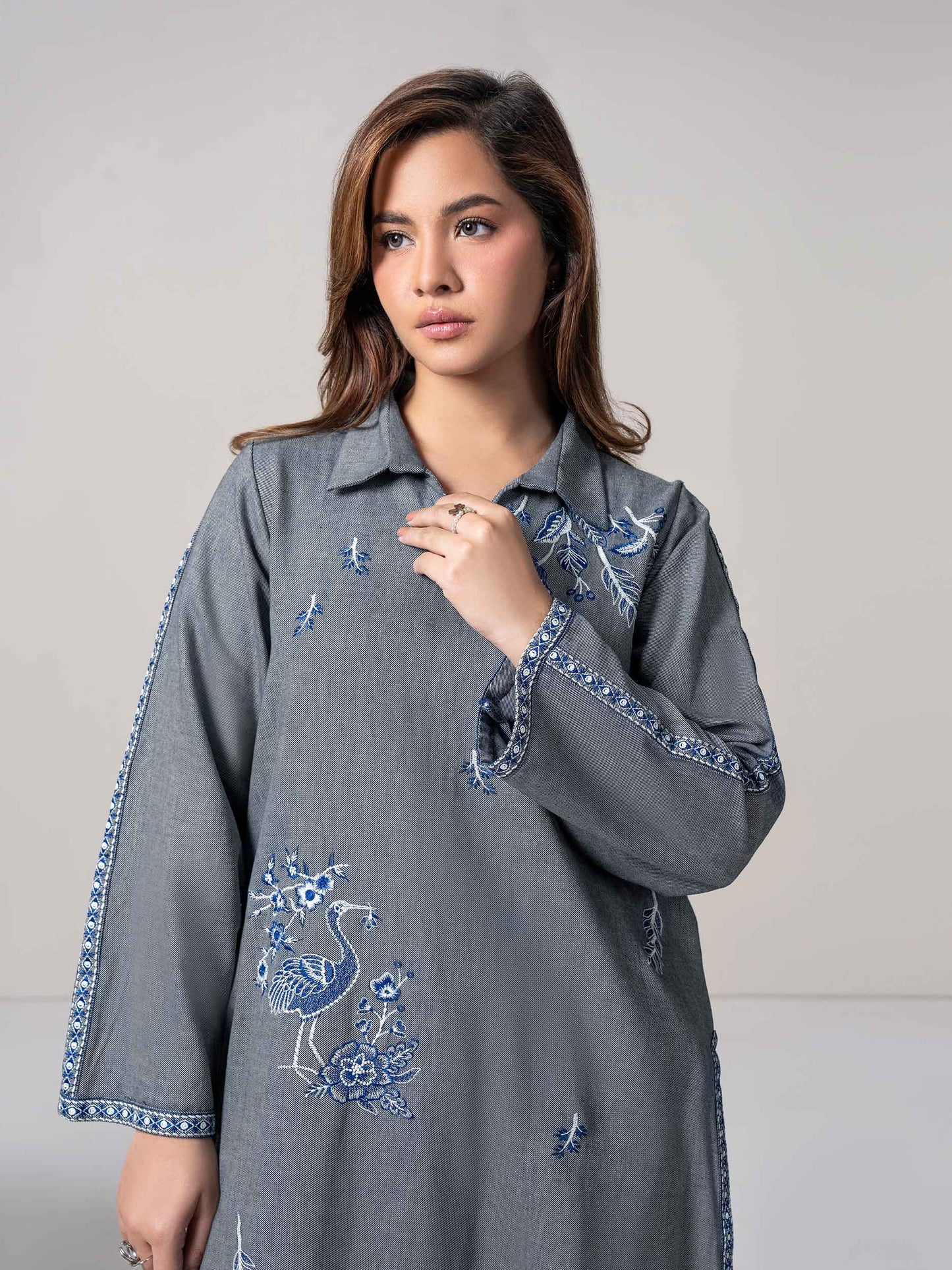 Yarn Dyed Shirt-Embroidered (Pret)