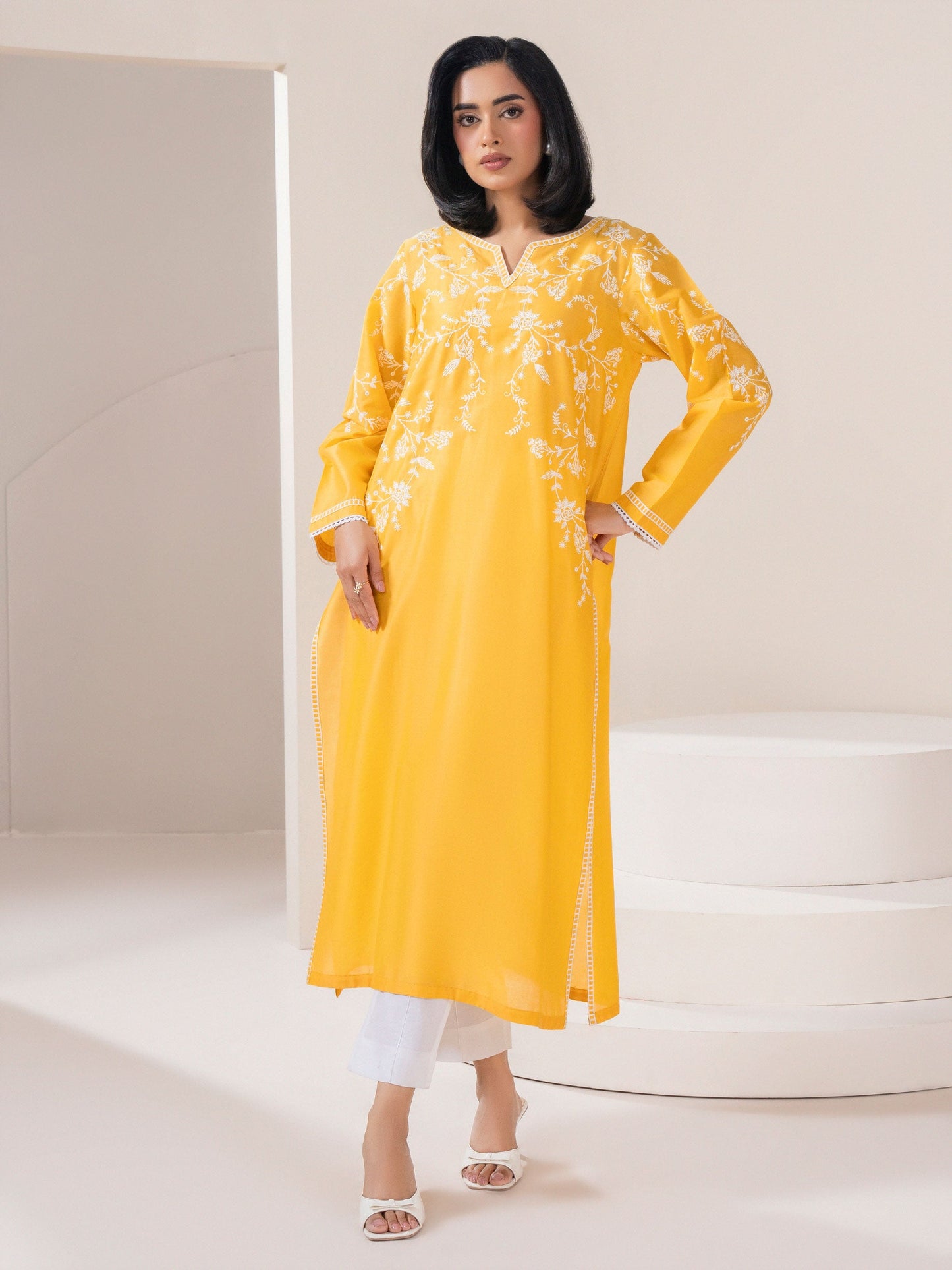 Lawn Shirt-Embroidered (Pret)