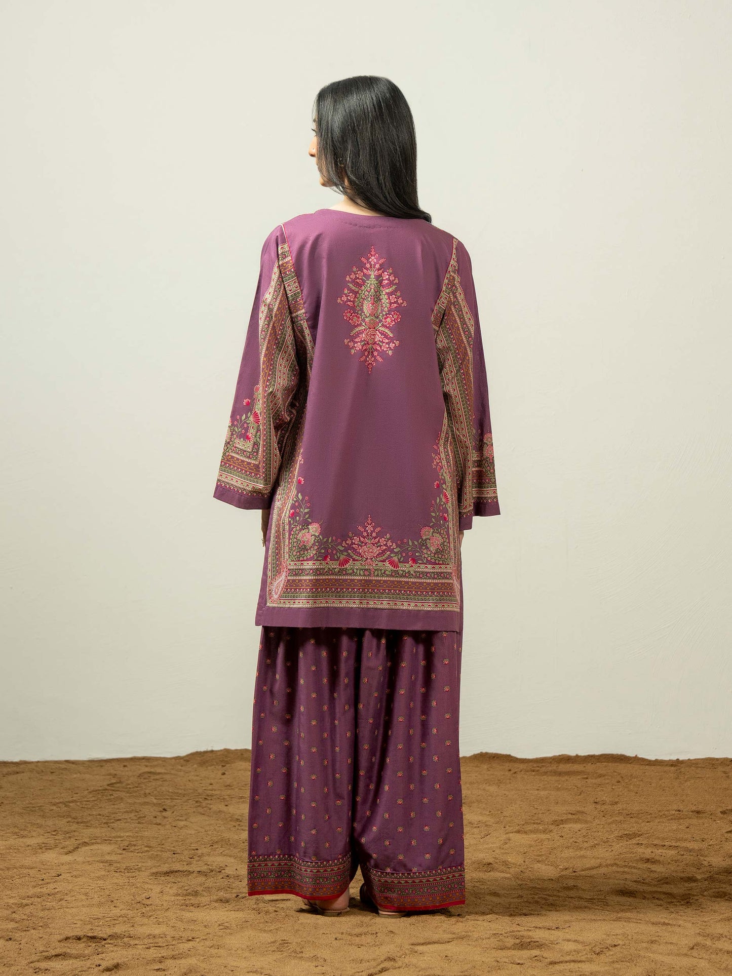 2 Piece Cambric Suit-Printed (Pret)