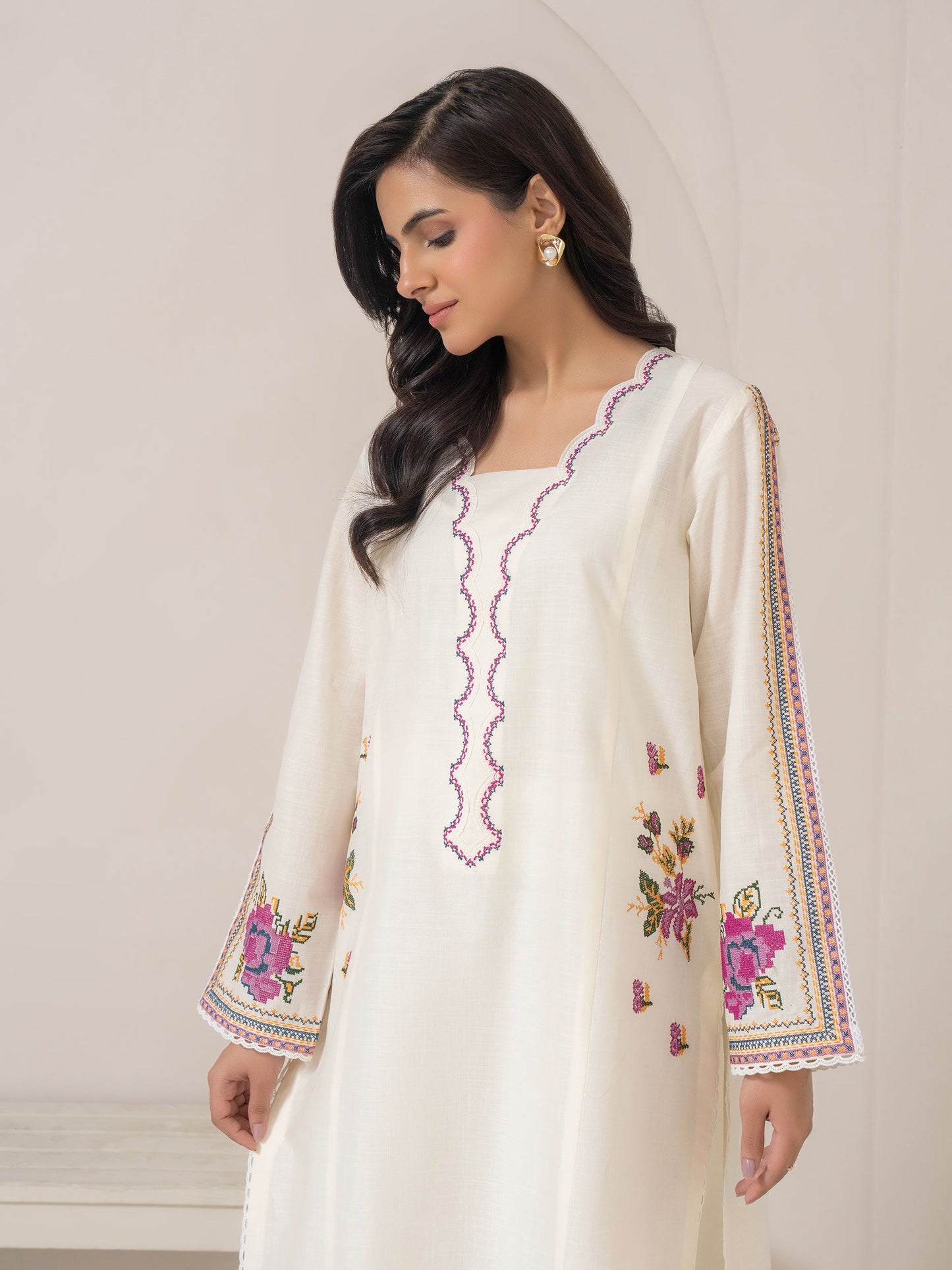 Lawn Shirt-Embroidered (Pret)