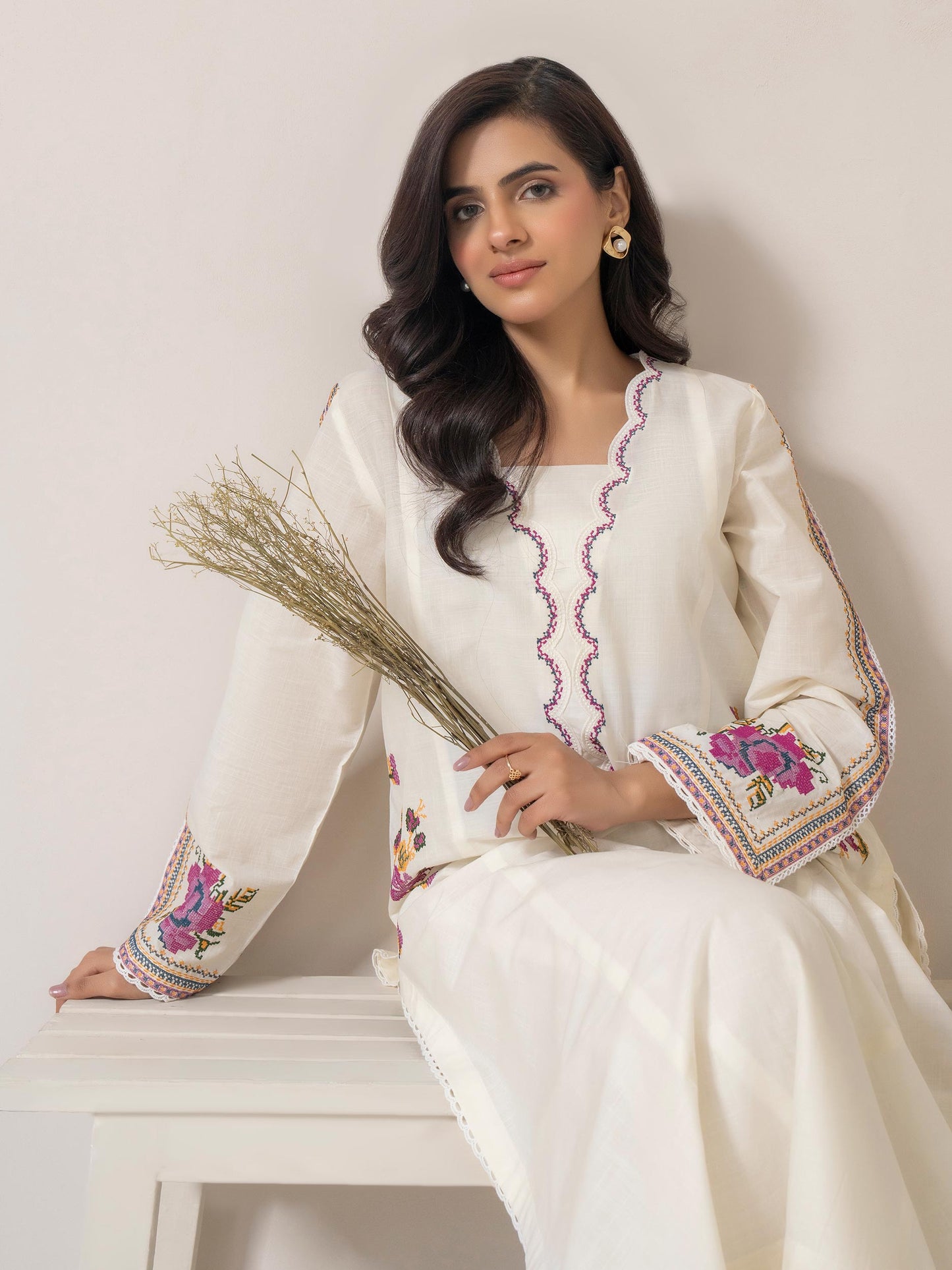 Lawn Shirt-Embroidered (Pret)