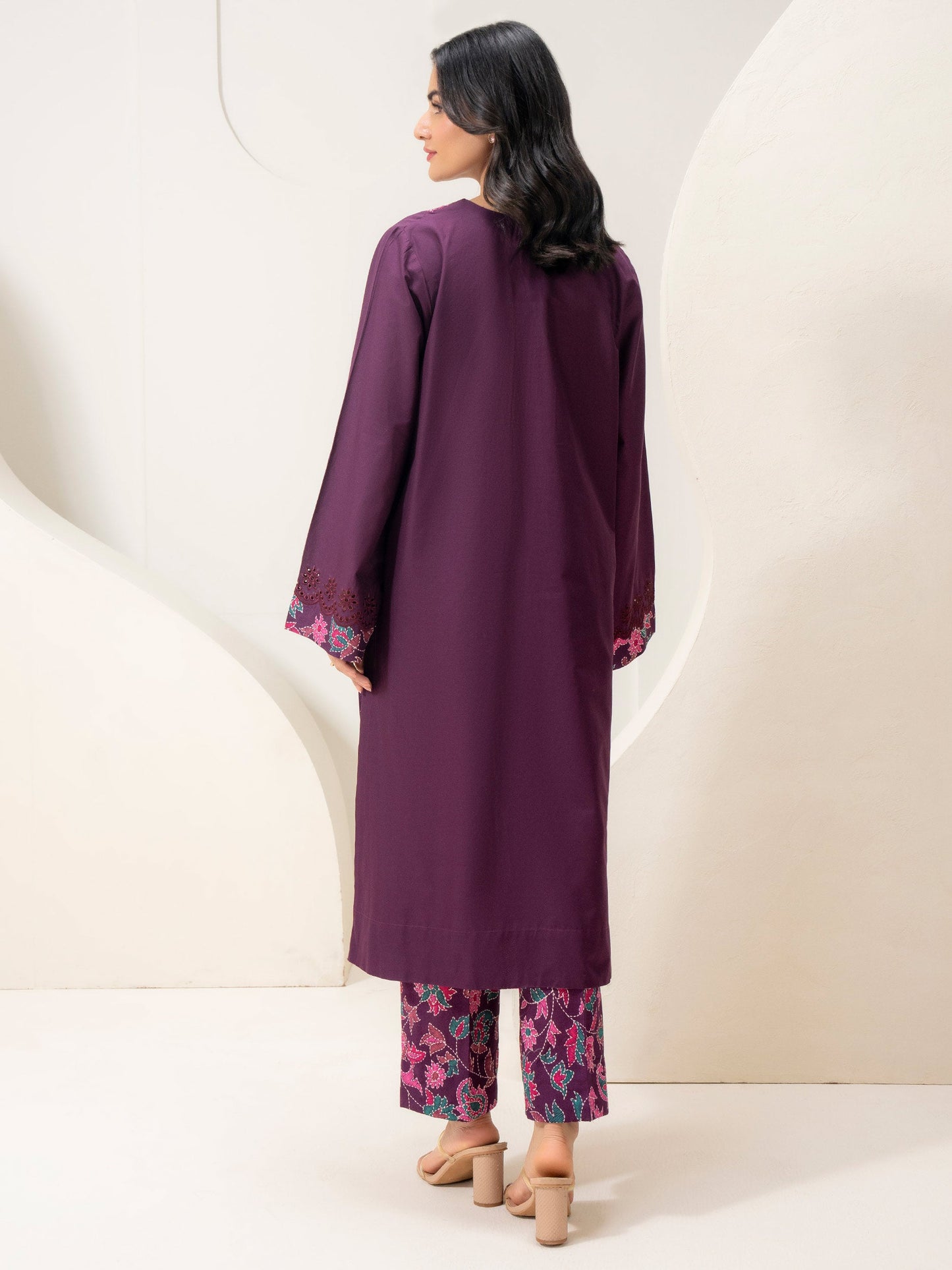 2 Piece Cambric Suit-Embroidered (Pret)