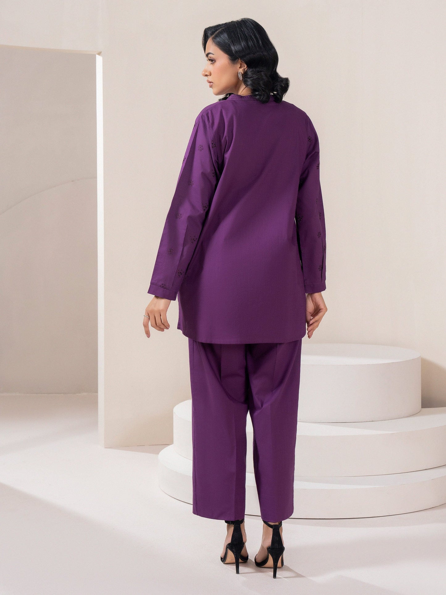 Lawn Co-ord Set-Embroidered (Pret)