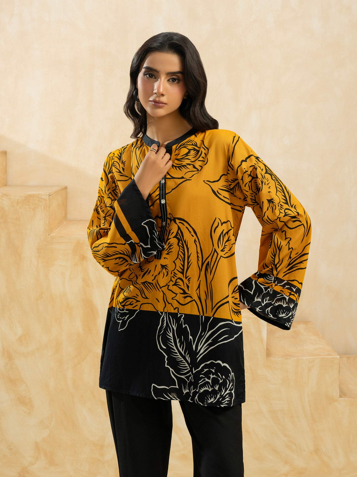 Cambric Kurti-Printed (Pret)