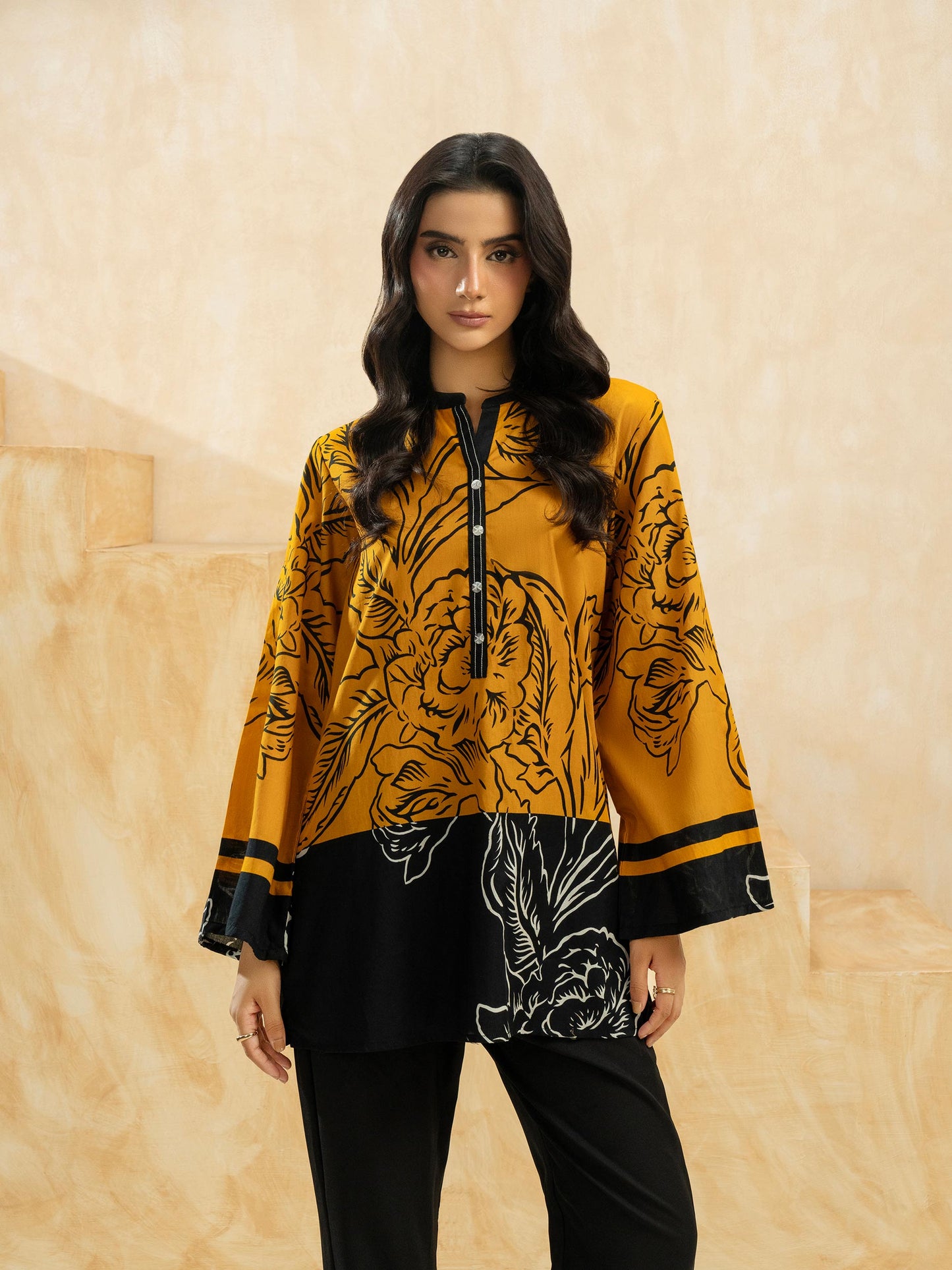 Cambric Kurti-Printed (Pret)