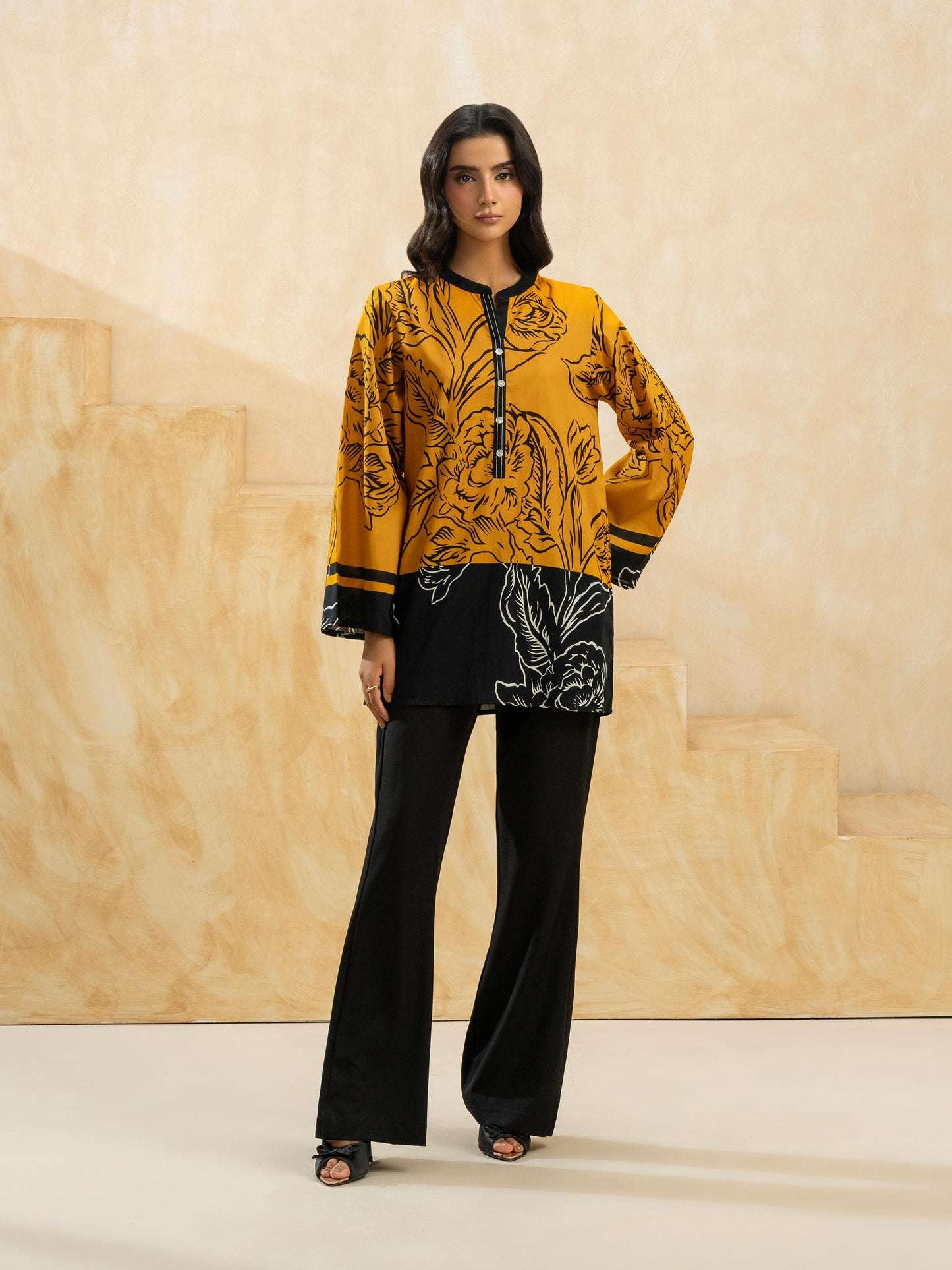 Cambric Kurti-Printed (Pret)