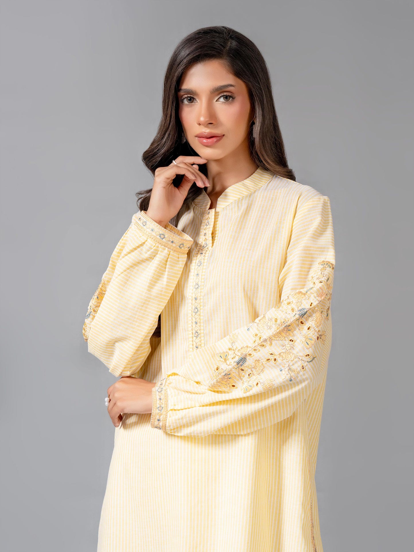 Yarn Dyed Top-Embroidered (Pret)