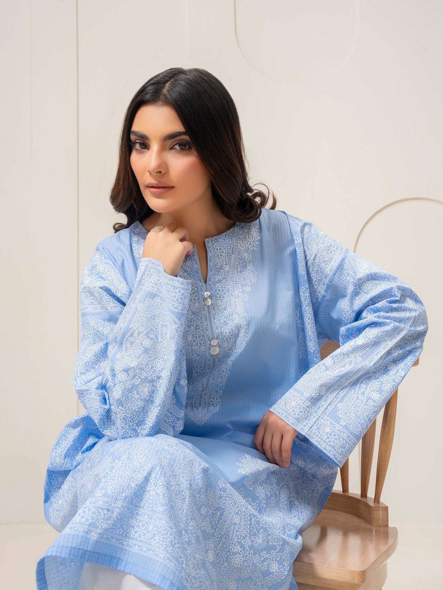 Lawn Shirt-Paste Print (Pret)