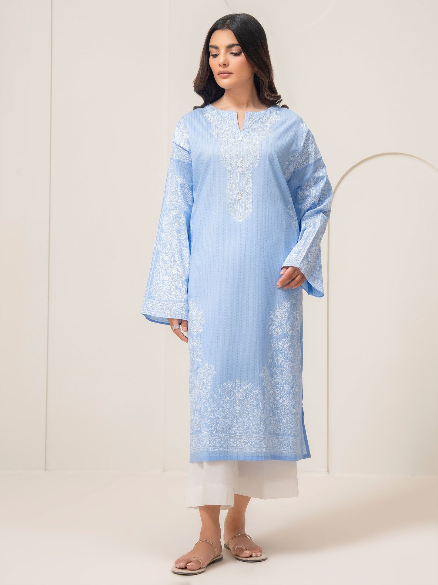 Lawn Shirt-Paste Print (Pret)