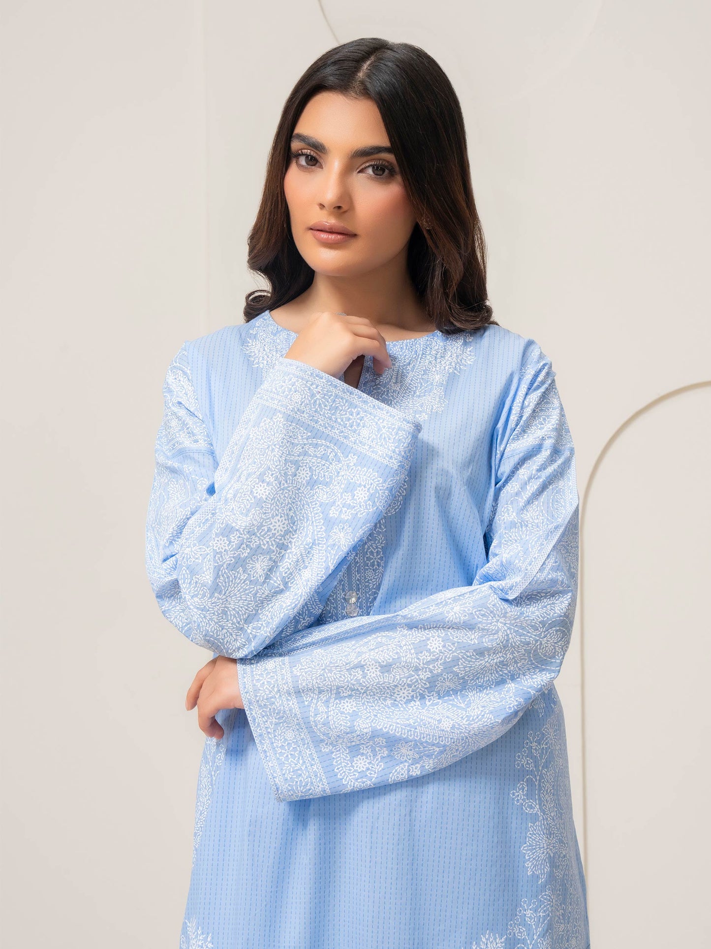 Lawn Shirt-Paste Print (Pret)