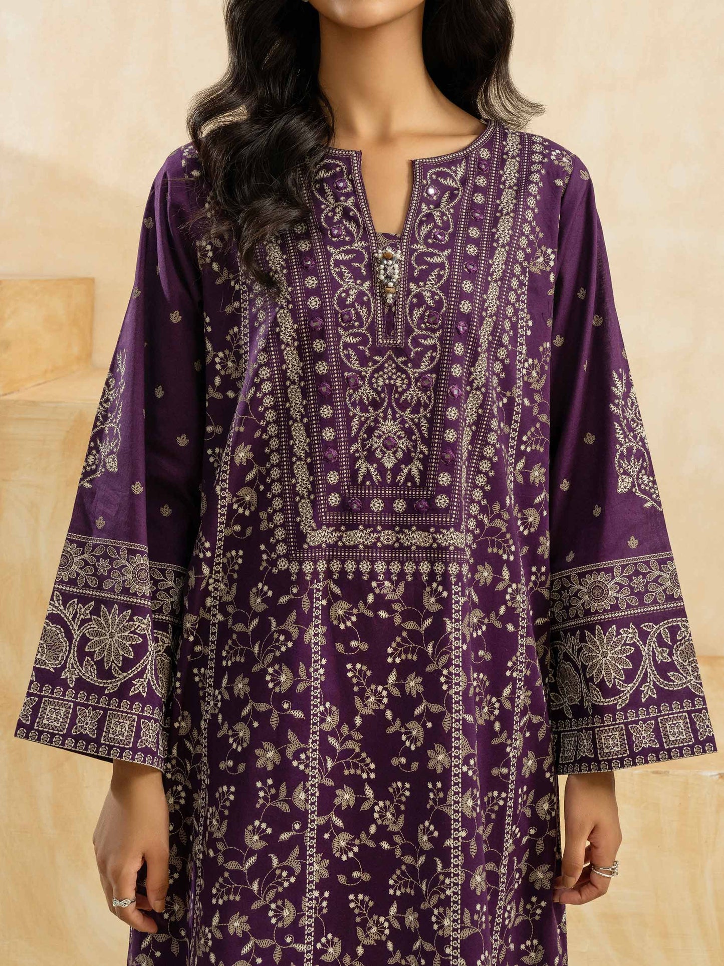 2 Piece Cambric Suit-Embroidered (Pret)