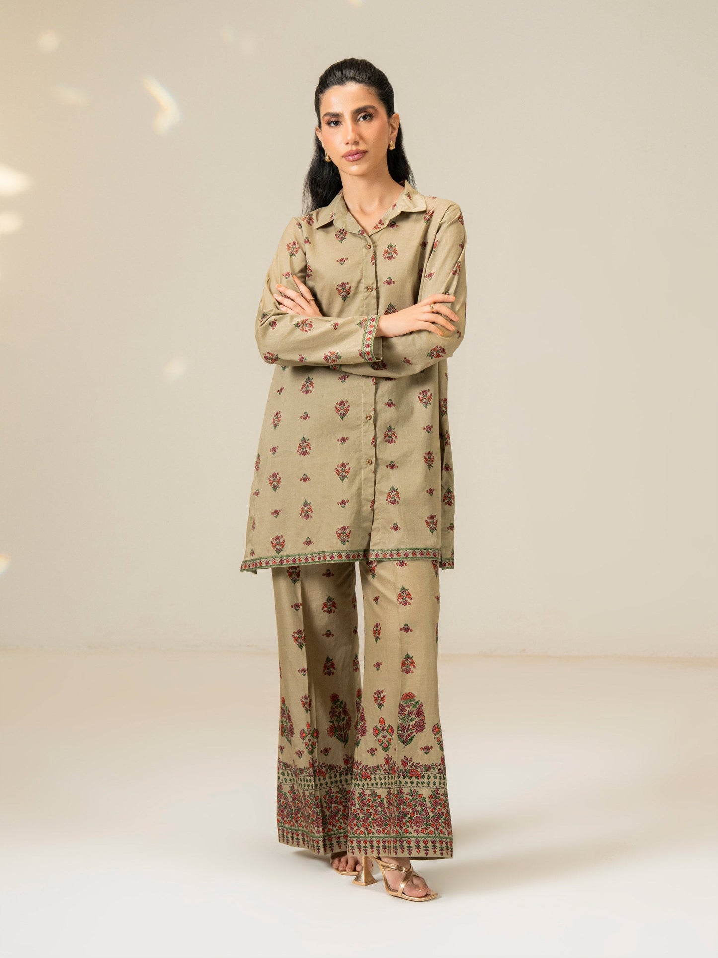 2 Piece Cambric Suit-Printed (Pret)