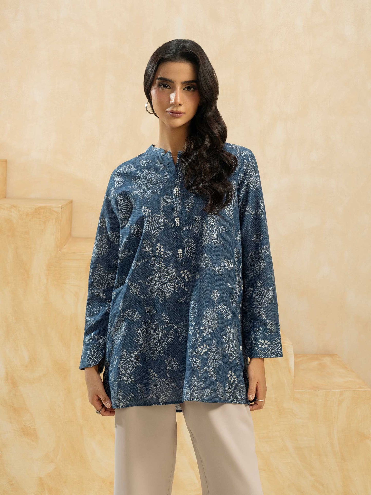 Cambric Kurti-Paste Print (Pret)