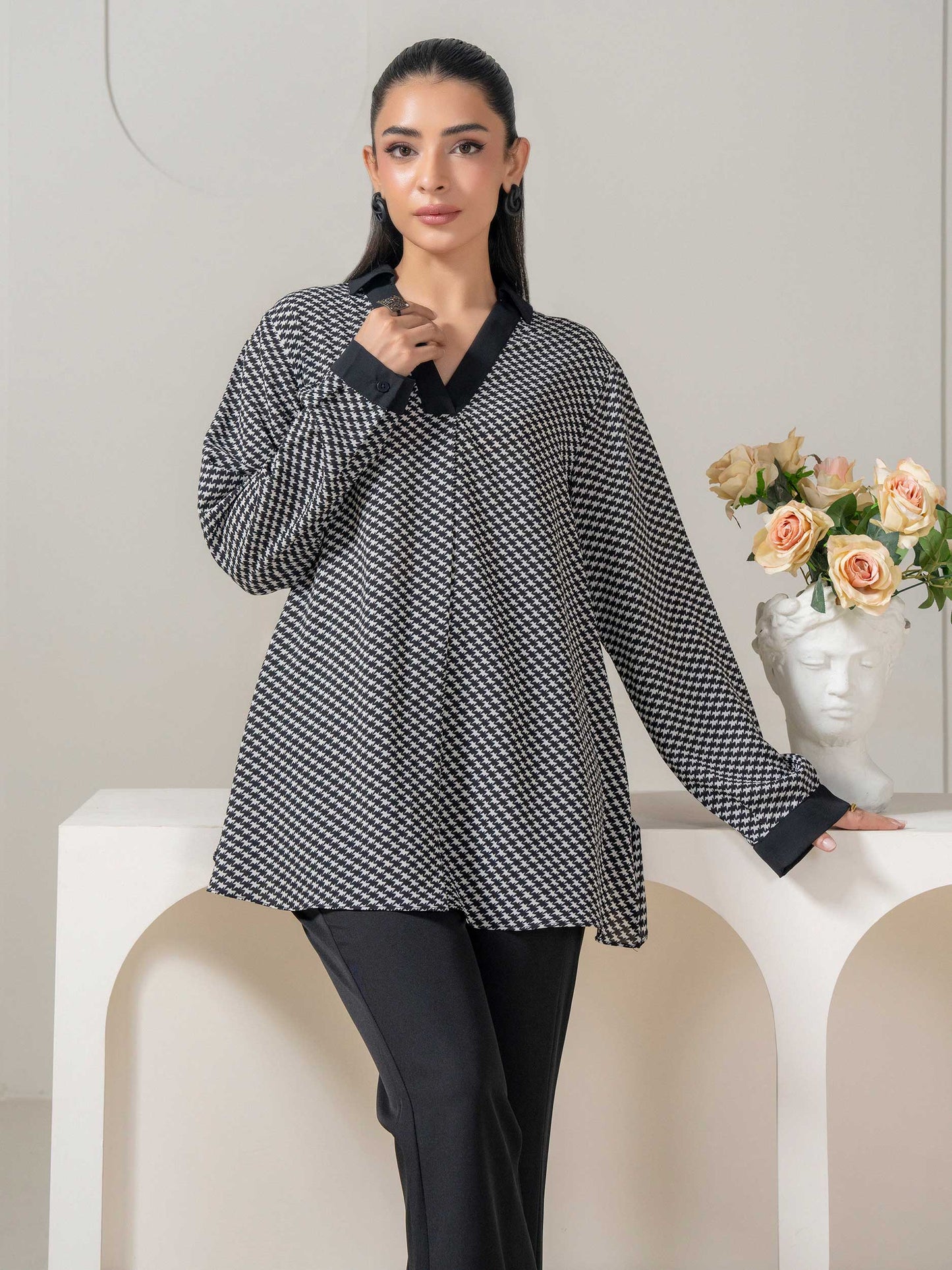 Printed Chiffon Top