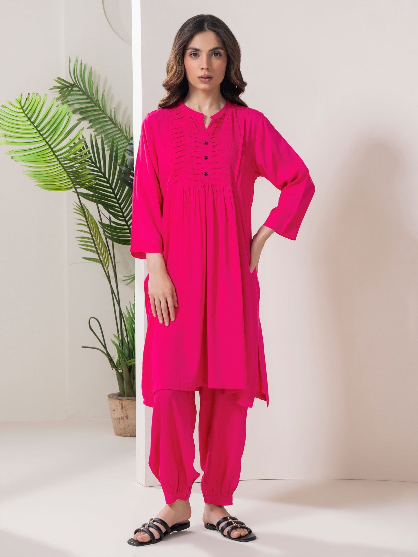 2 Piece Viscose Suit-Dyed (Pret)