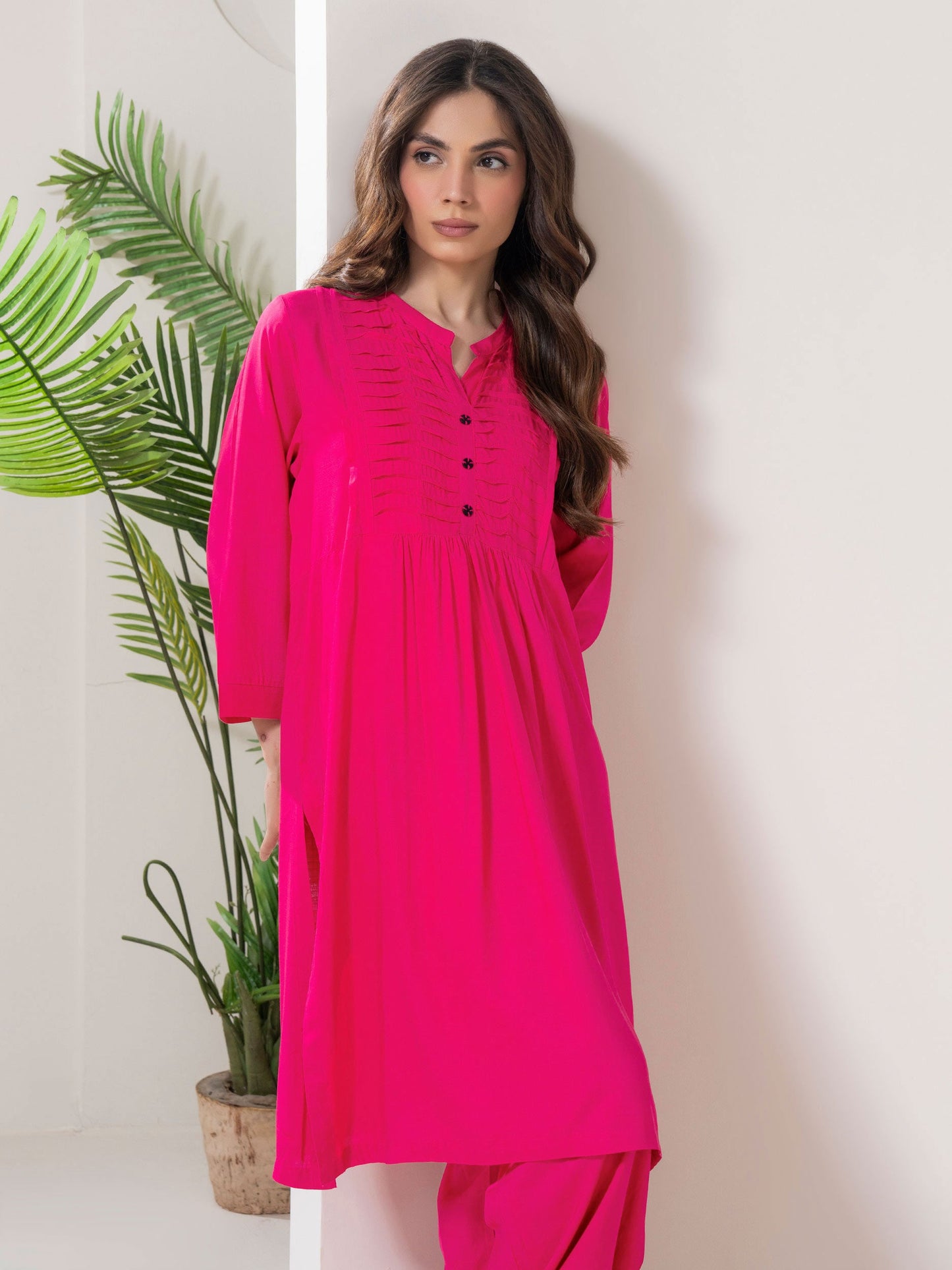2 Piece Viscose Suit-Dyed (Pret)