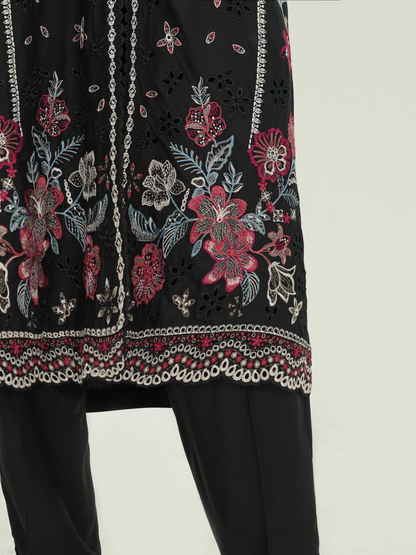 2 Piece Crepe Suit- Embroidered (Pret)
