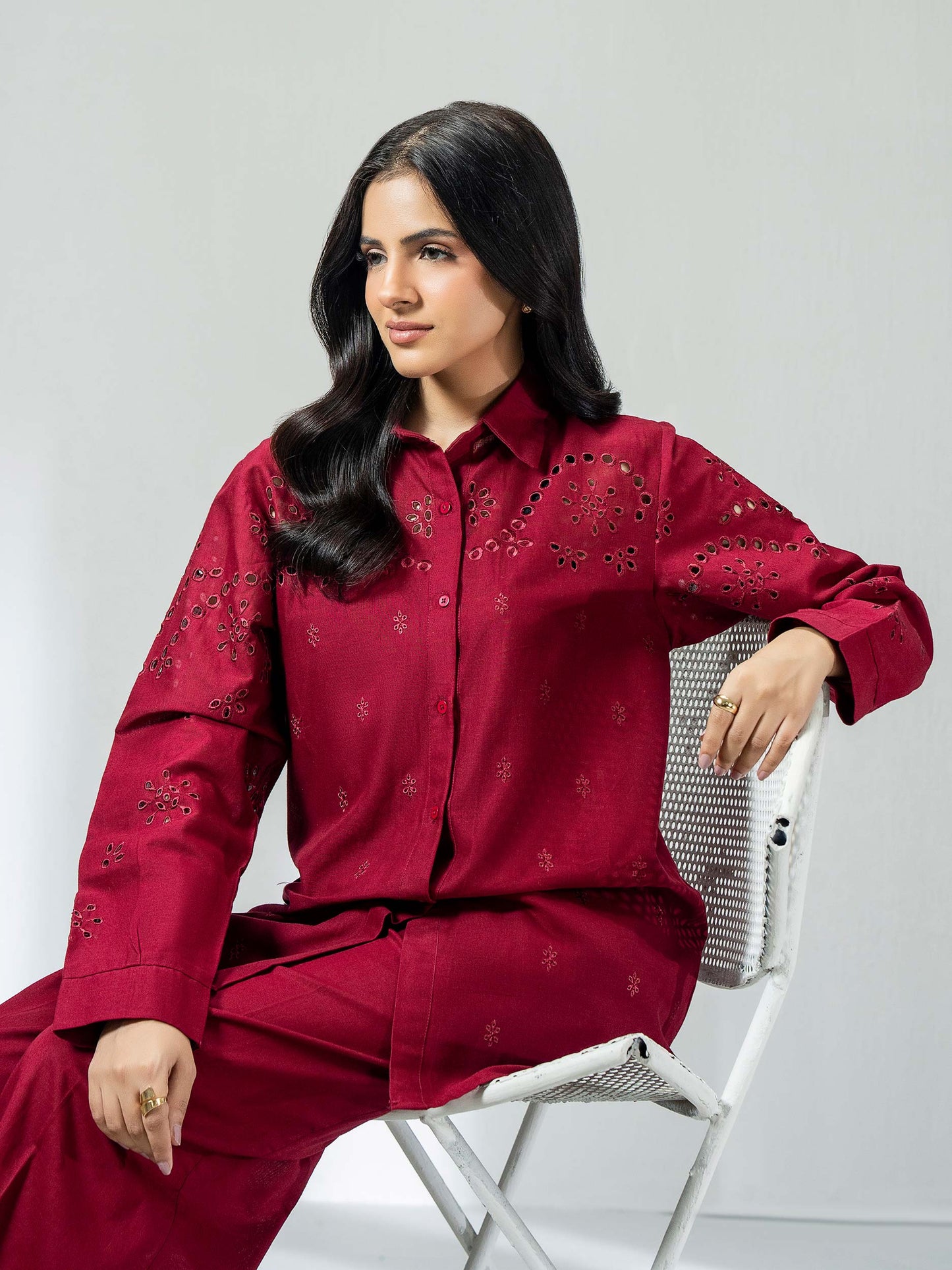 Khaddar Co-ord Set- Embroidered