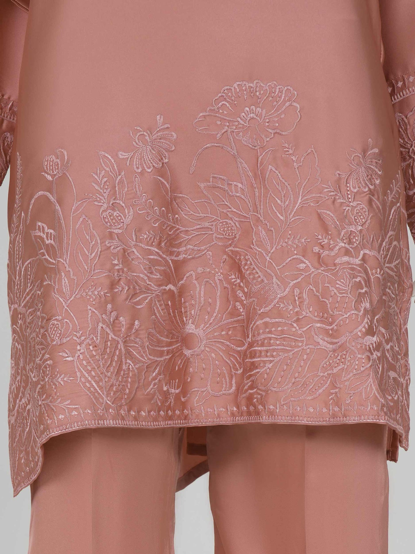 Silk Co-ord Set- Embroidered