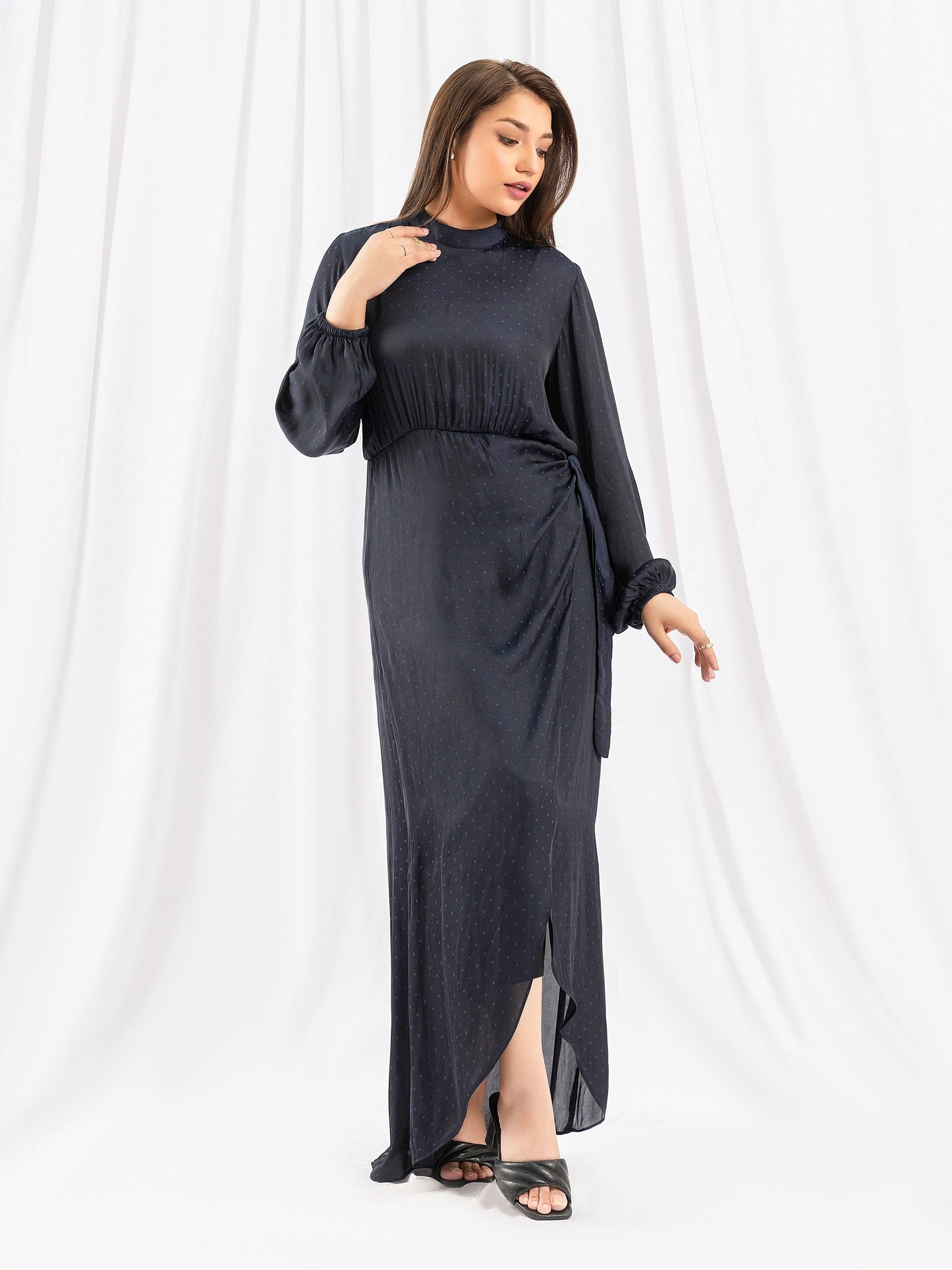Printed Satin Dress