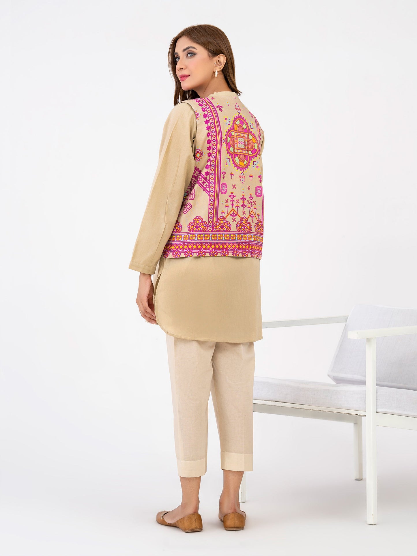 Shirt with bolero-Printed(Pret)