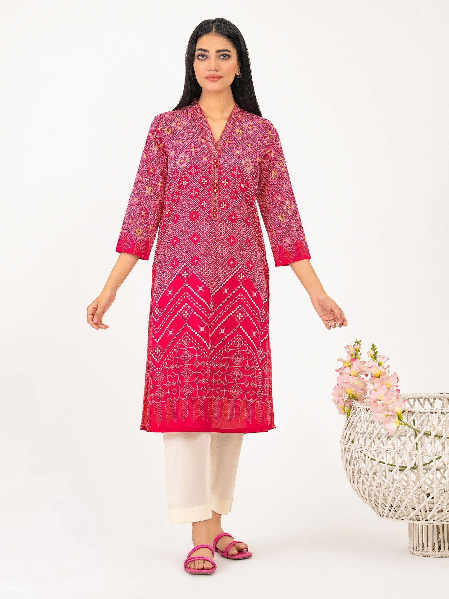 Lawn Shirt-Printed (Pret)