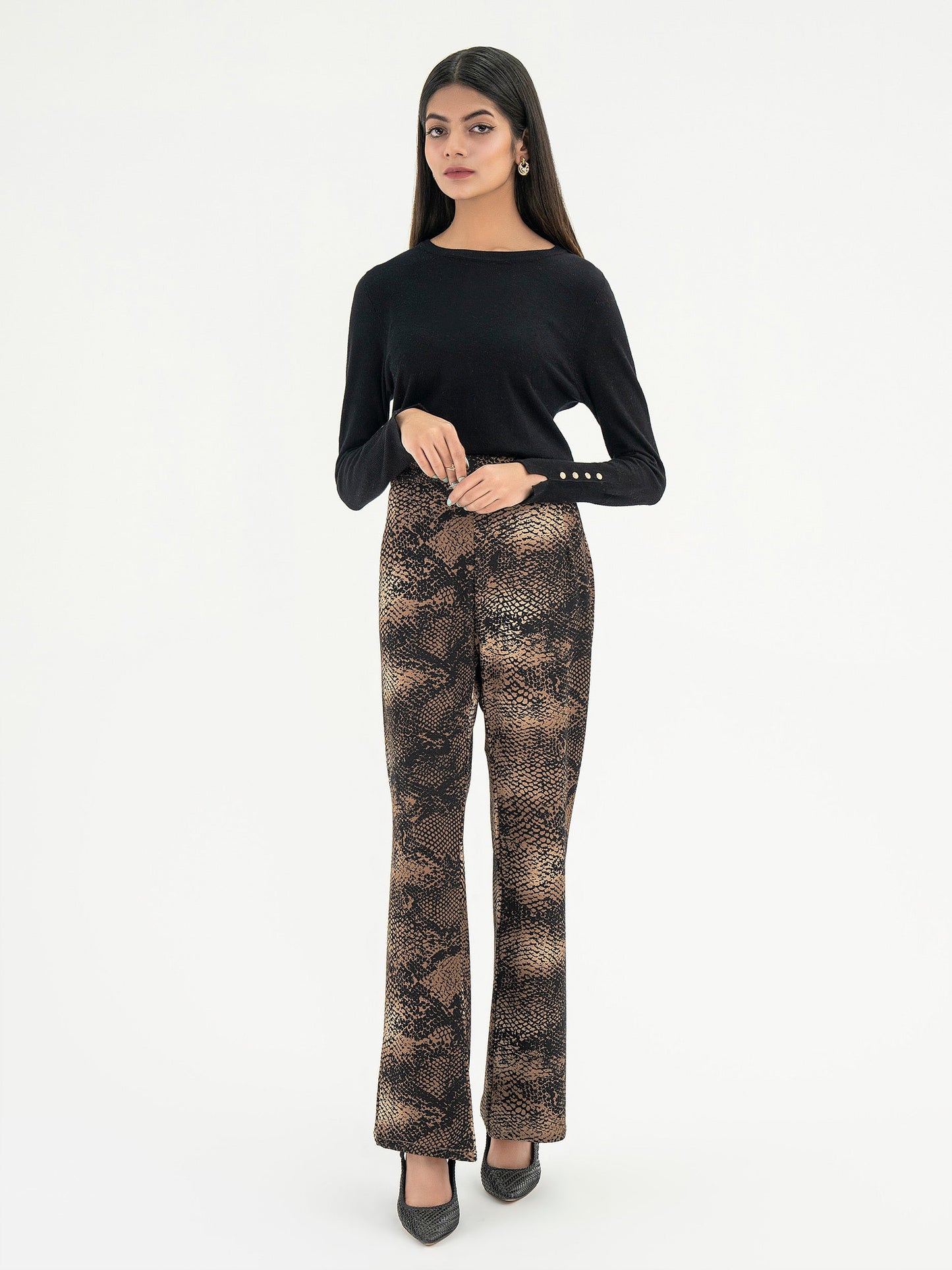 Snake Print Jersey Pants (Pret)