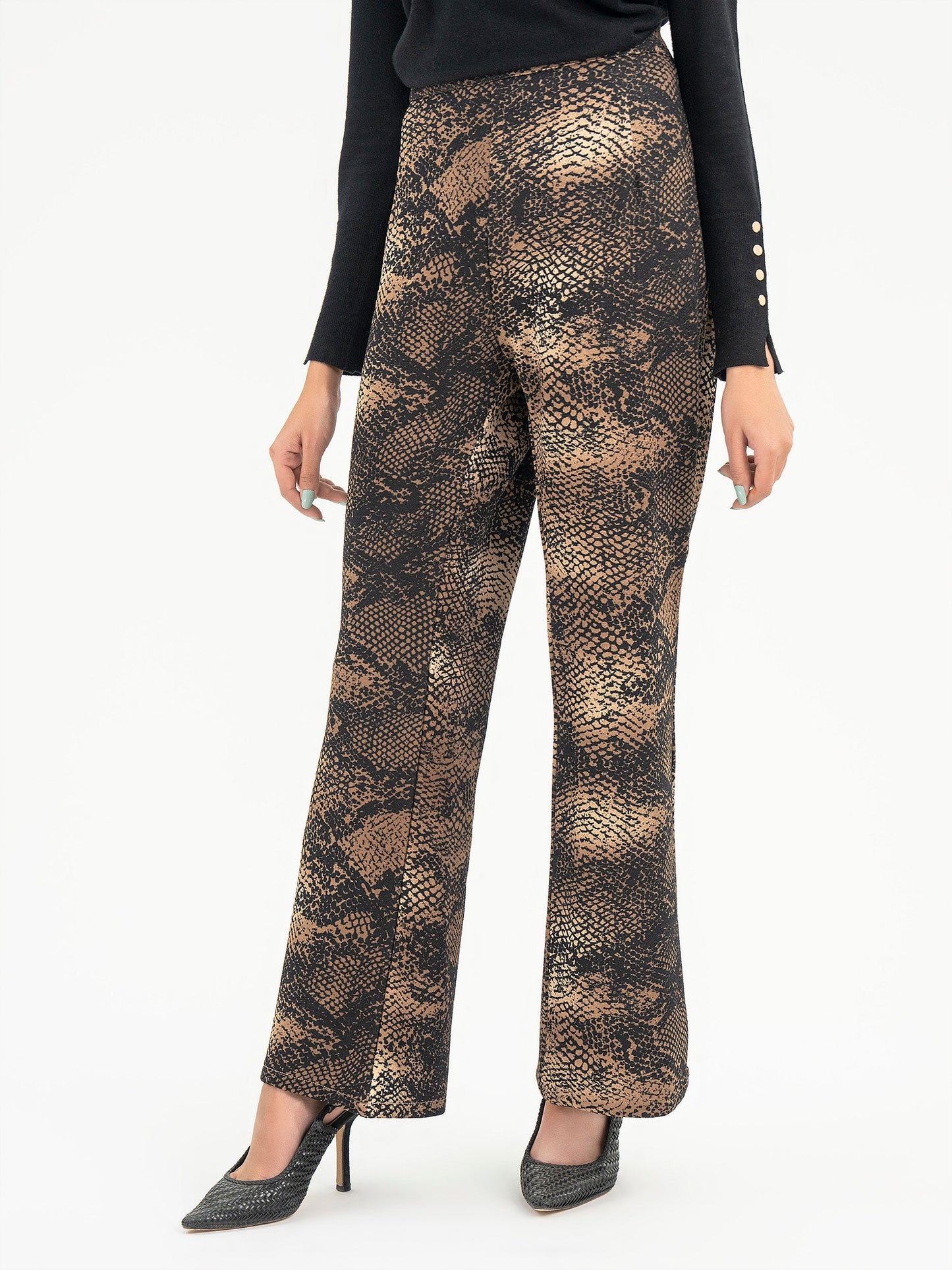 Snake Print Jersey Pants (Pret)