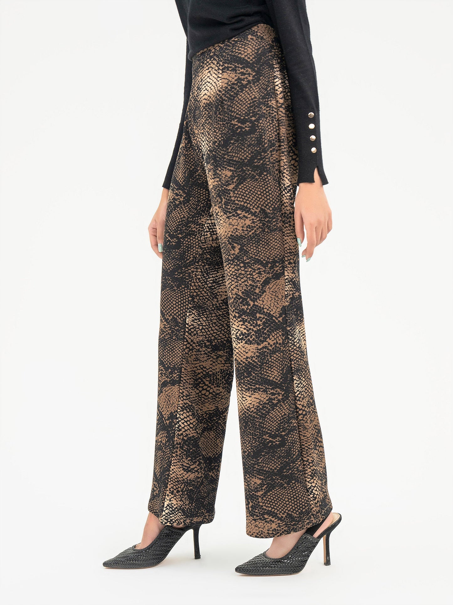 Snake Print Jersey Pants (Pret)