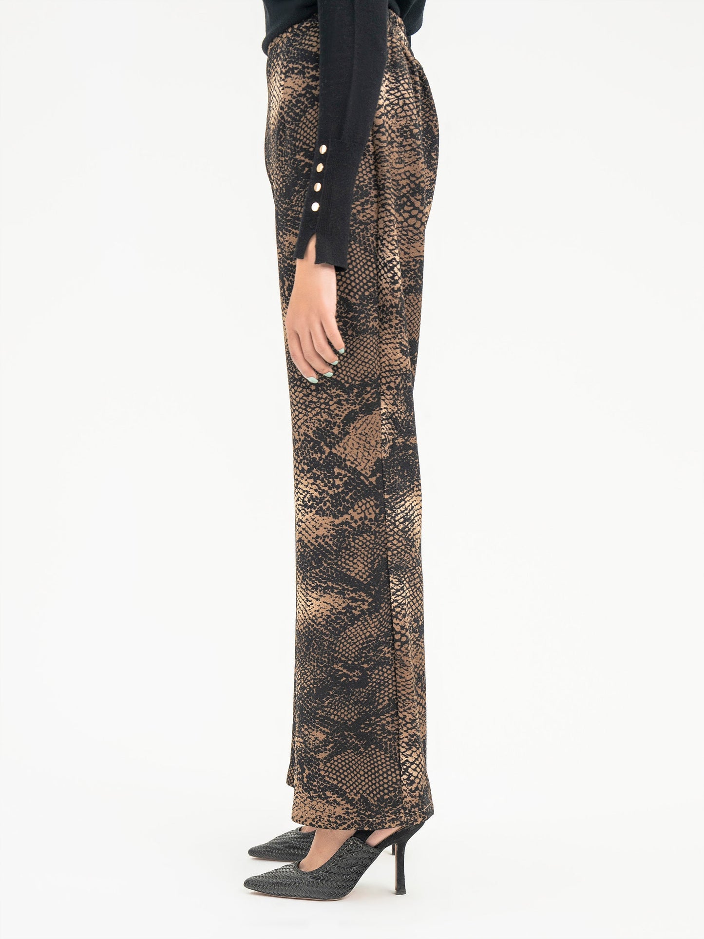 Snake Print Jersey Pants (Pret)