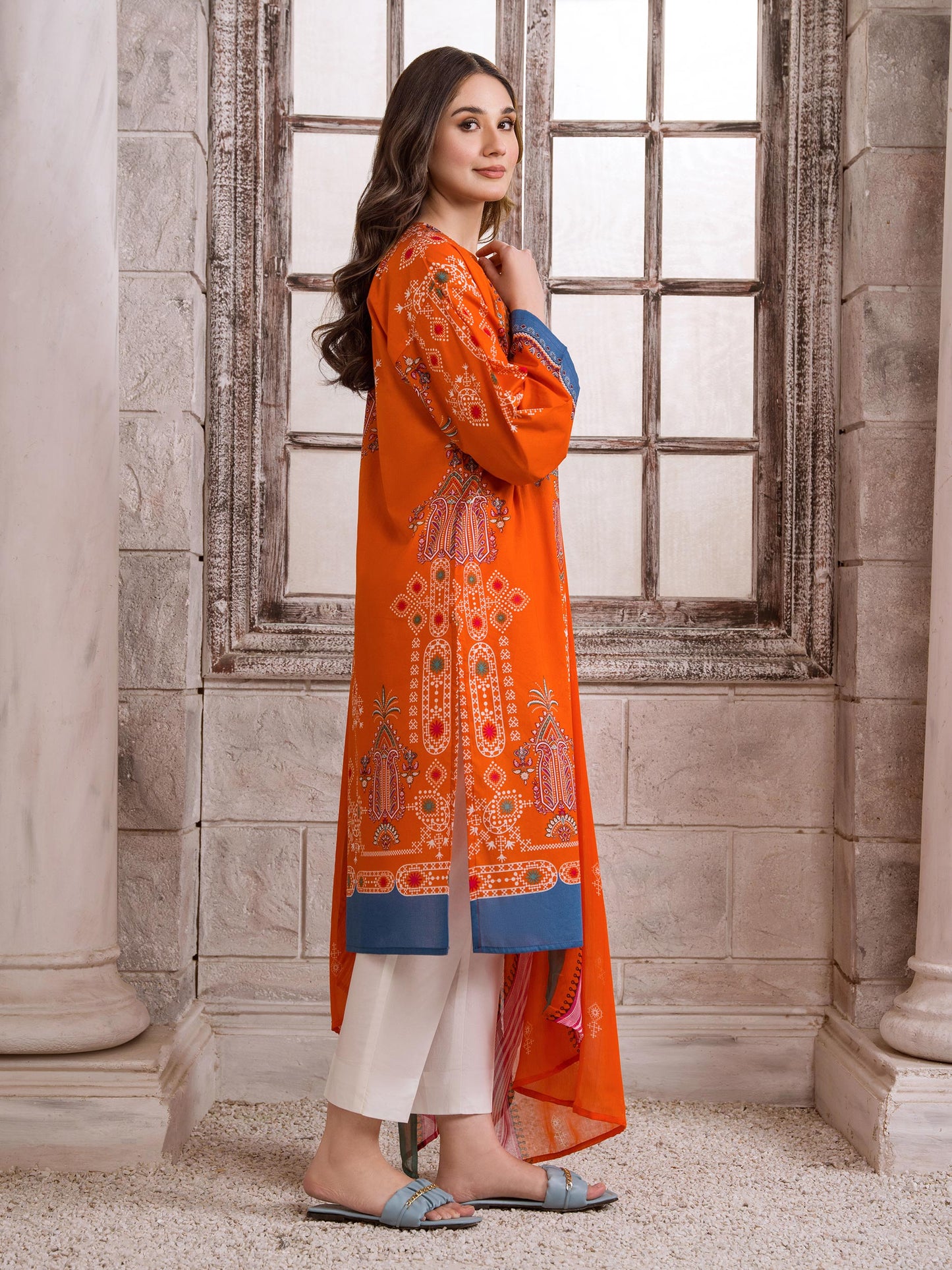 2 Piece Lawn Suit-Paste Print (Pret)