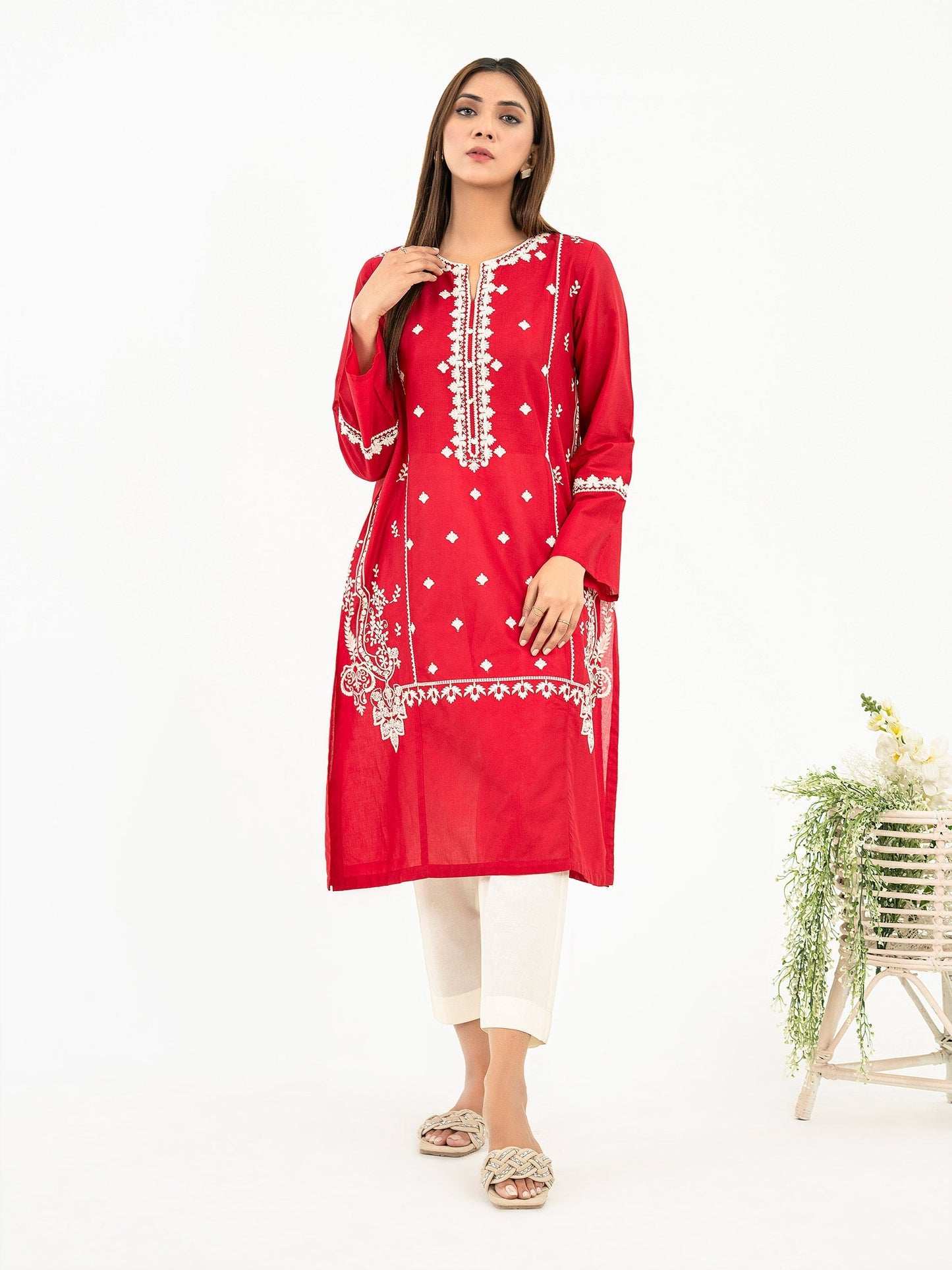 Jacquard Shirt-Embroidered (Pret)
