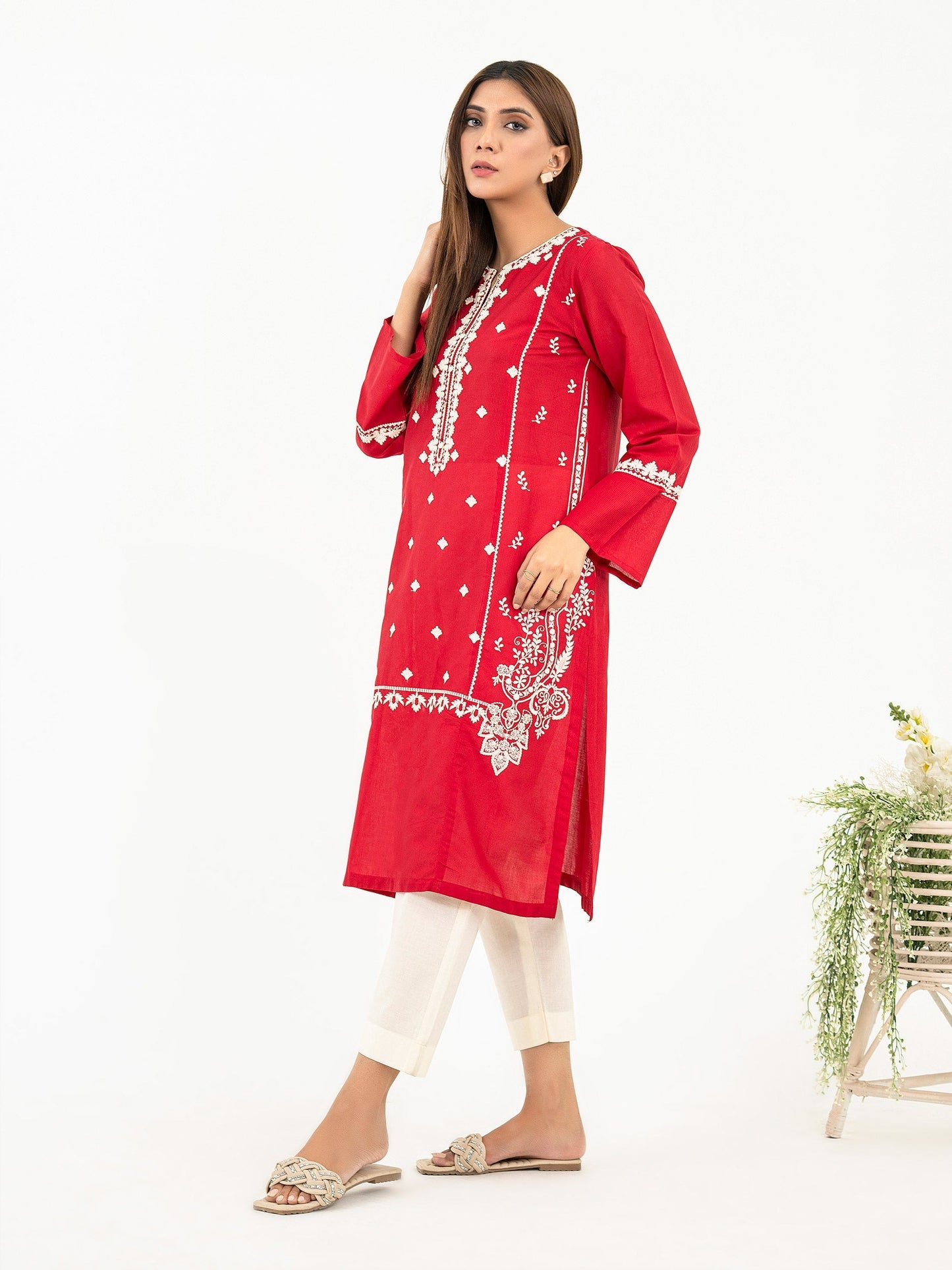 Jacquard Shirt-Embroidered (Pret)