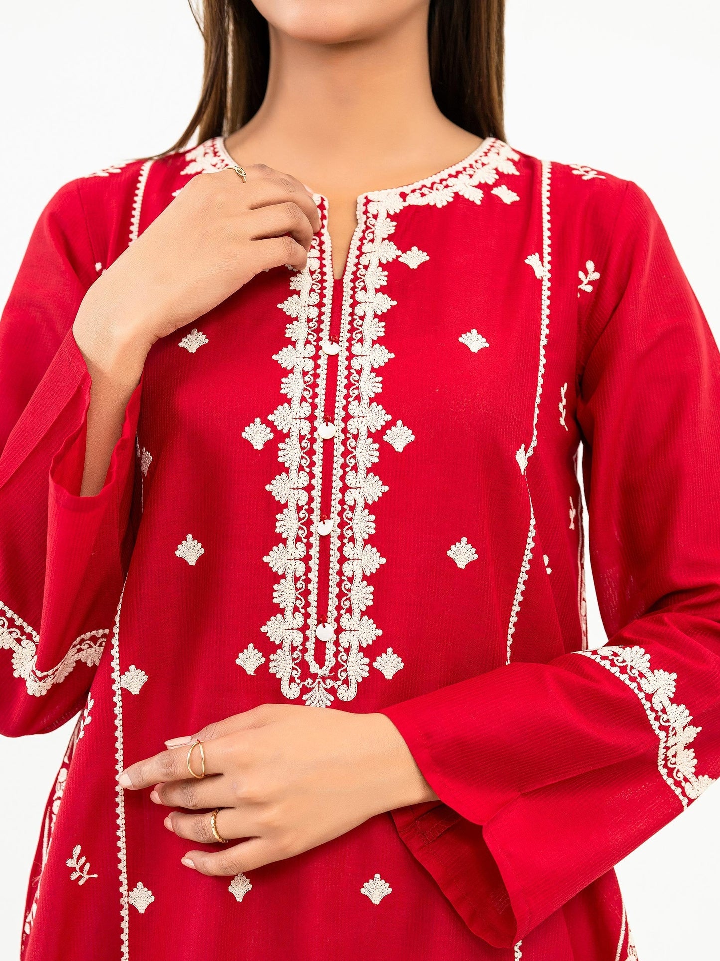 Jacquard Shirt-Embroidered (Pret)