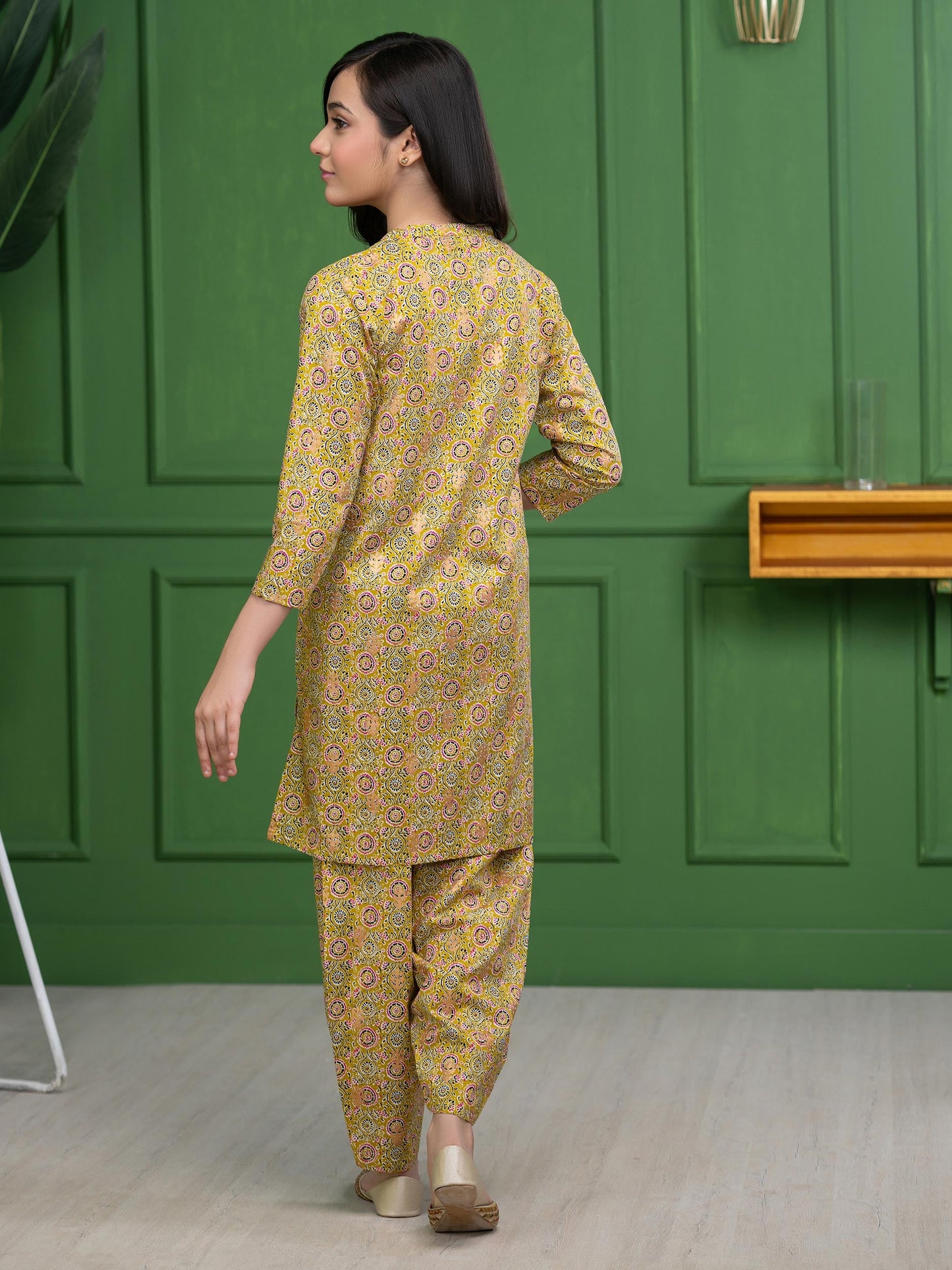 2 Piece Cambric Suit-Paste Print