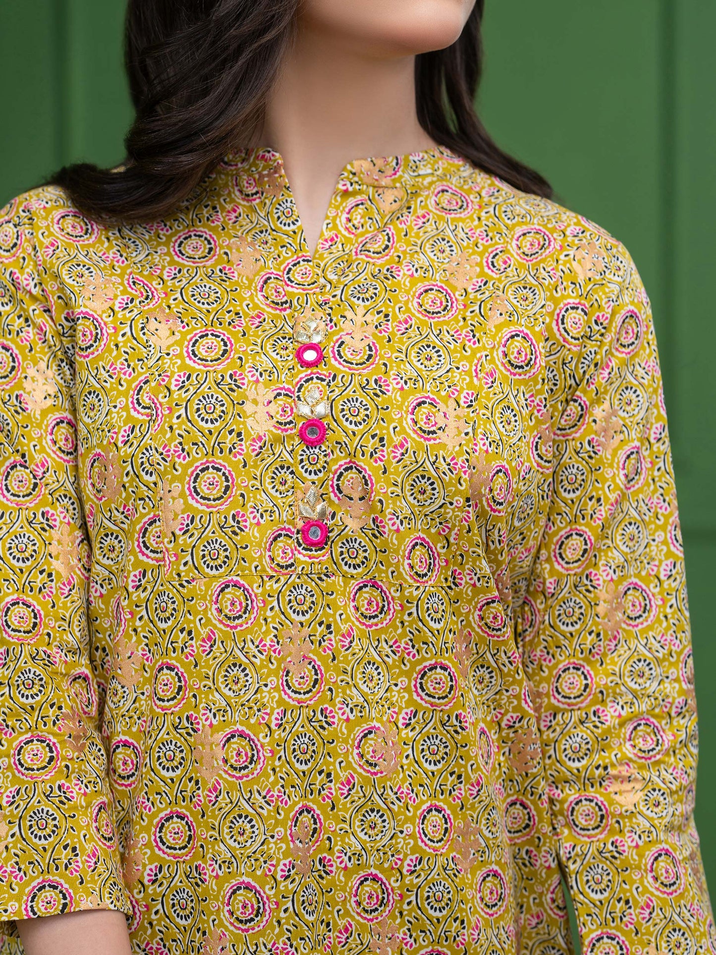 2 Piece Cambric Suit-Paste Print