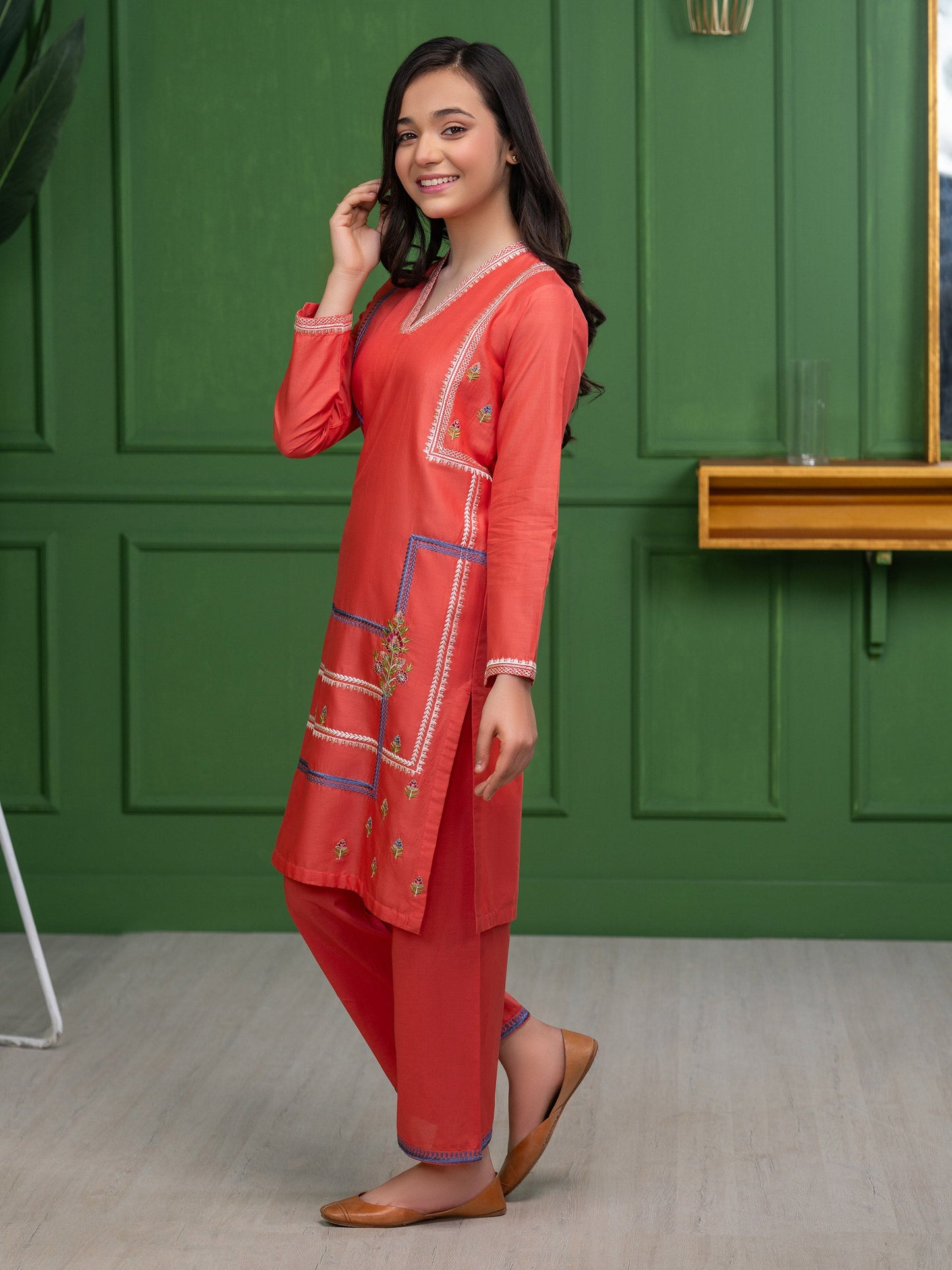 2 Piece Lawn Suit-Embroidered